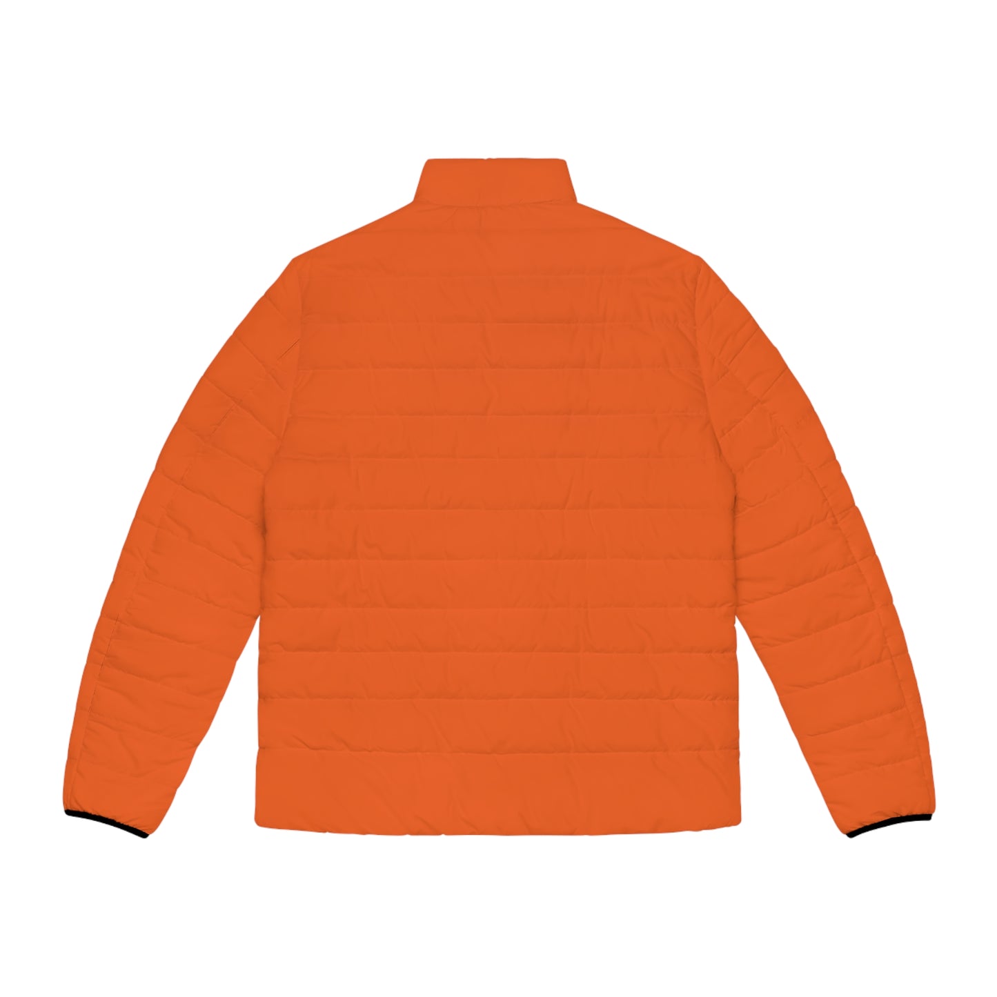 Classic Orange Simple Bitcoin Symbol. Men's Bitcoin Puffer Jacket