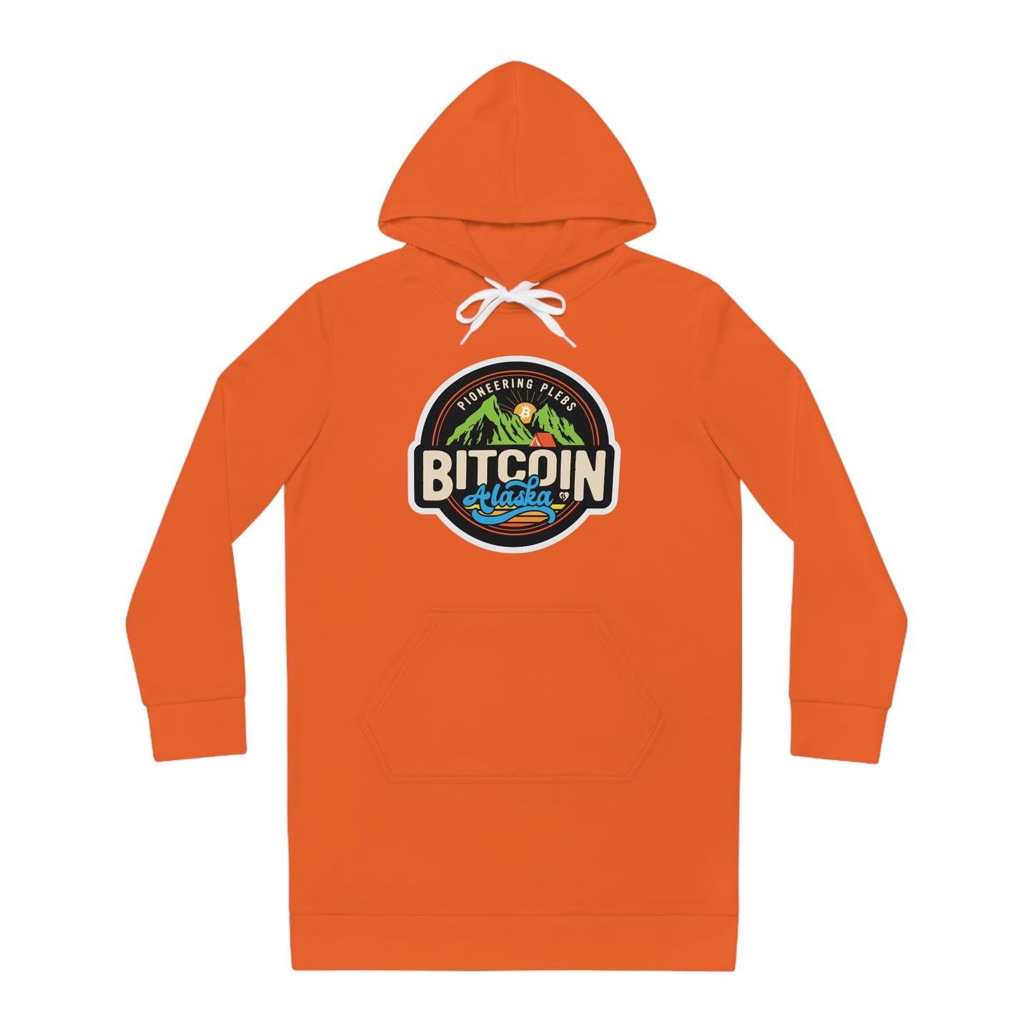Bitcoin Alaska Orange Women's Hoodie Dress