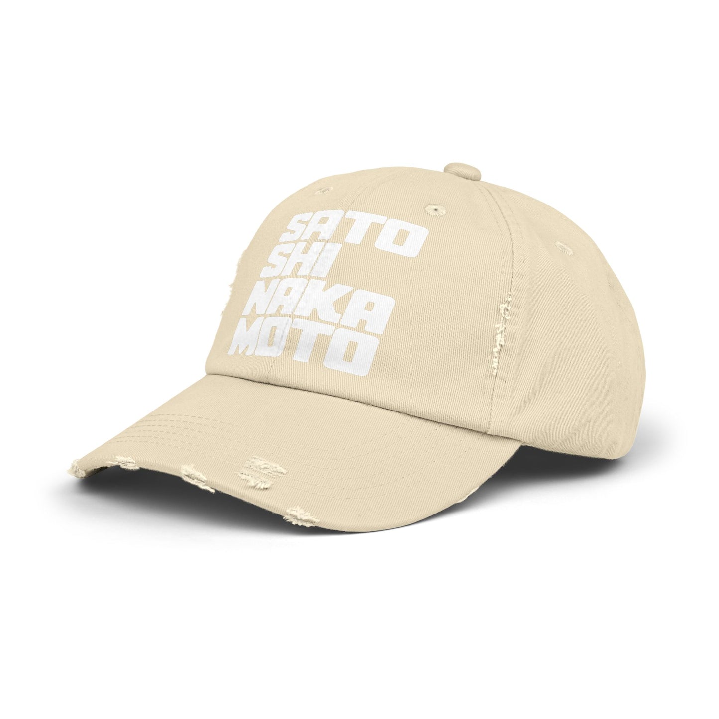 Satoshi Nakamoto Cubed Printed (STEALTH) Distressed Cap