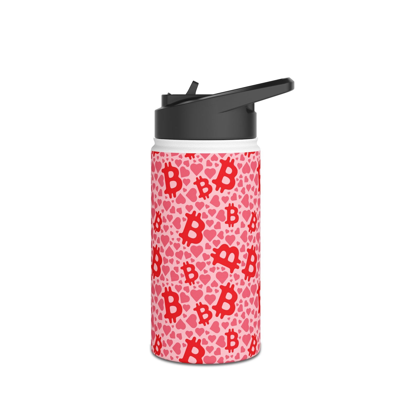 Itty Bitties Bitcoin and Hearts Stainless Steel Water Bottle