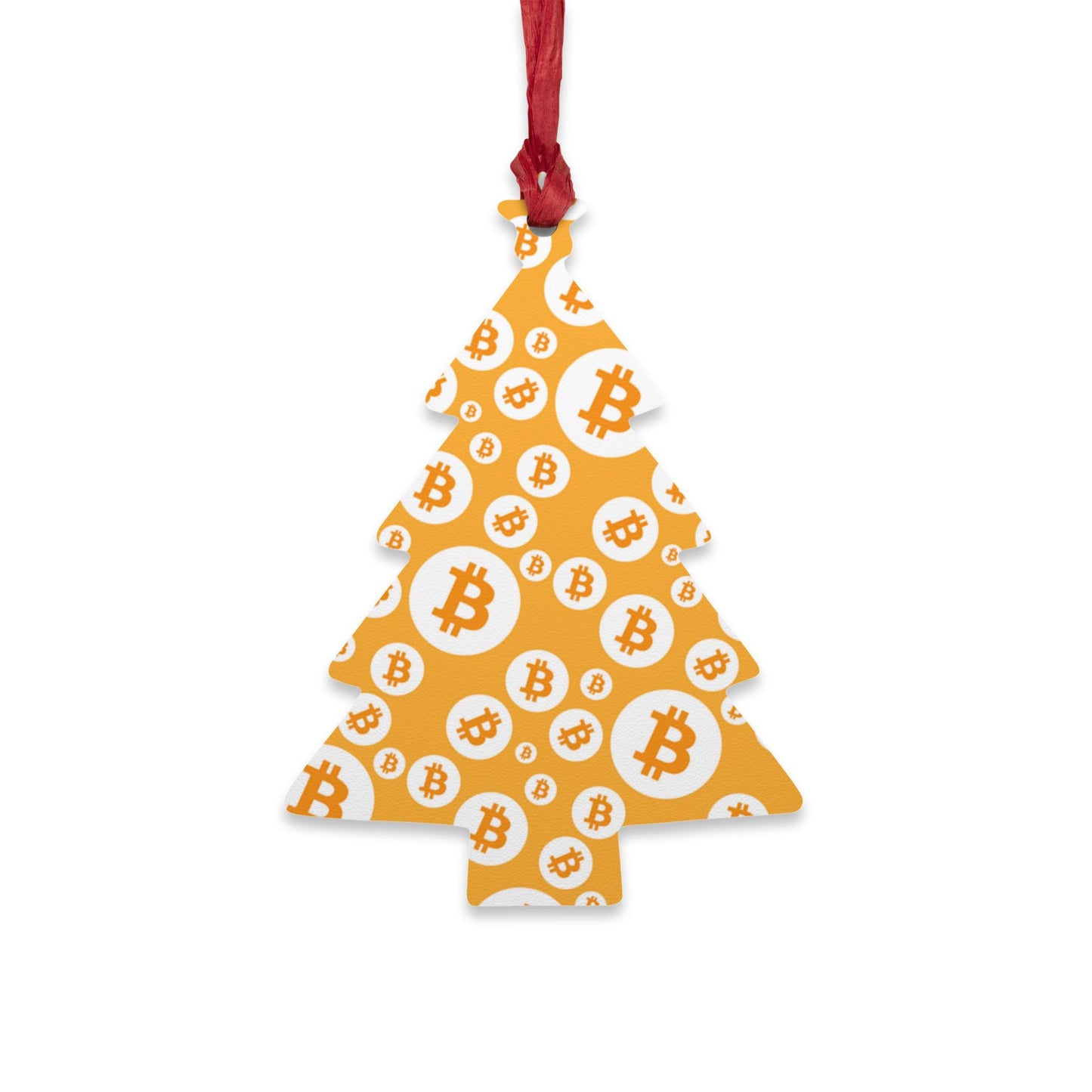 Bitcoin Polkadot Wooden Ornament