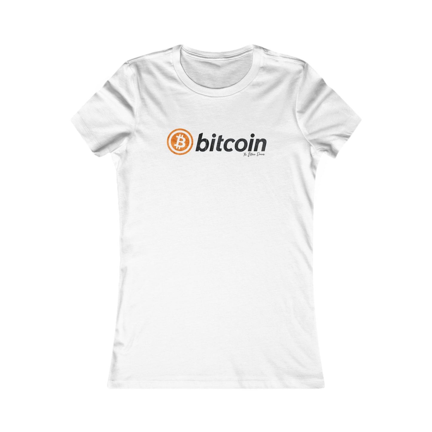 Bitcoin Logo Photocopy Slim Fit Women's T-Shirt