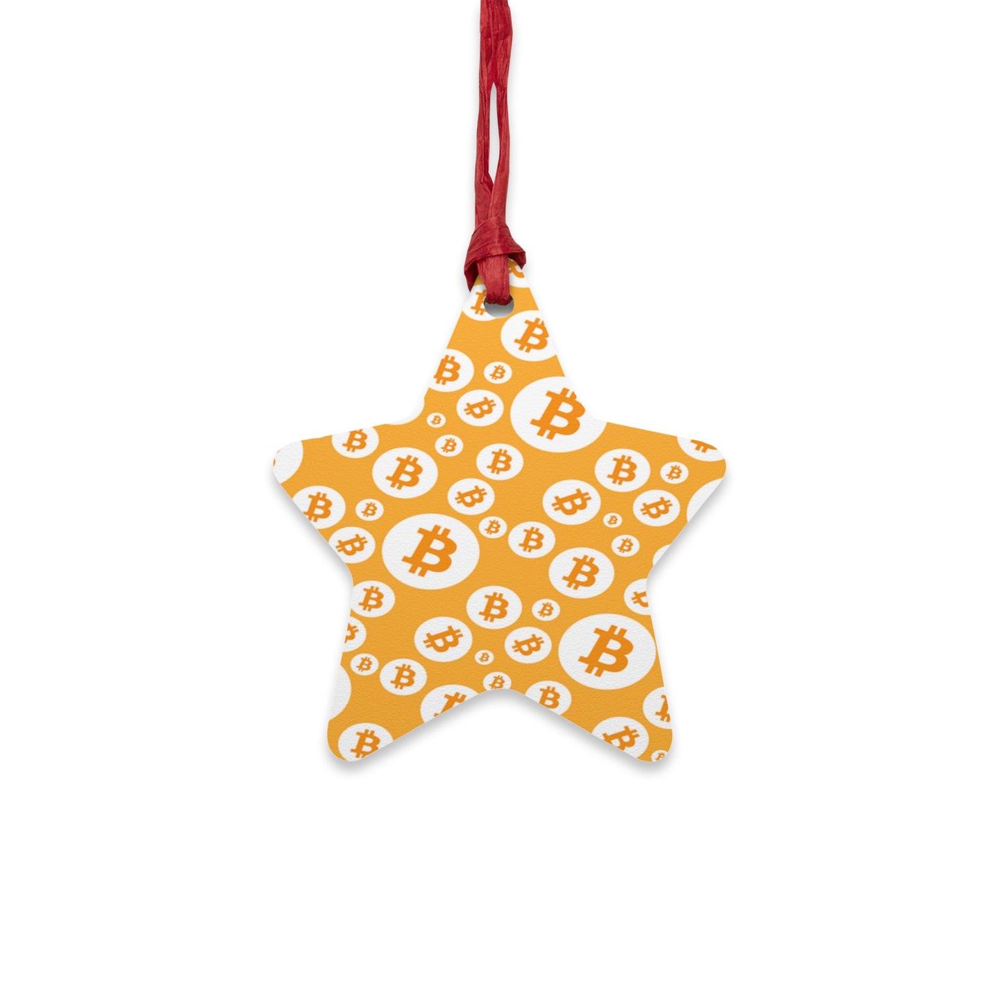 Bitcoin Polkadot Wooden Ornament