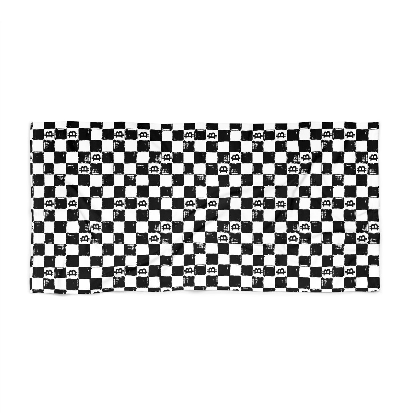 Bitcoin Chessboard Beach Towel