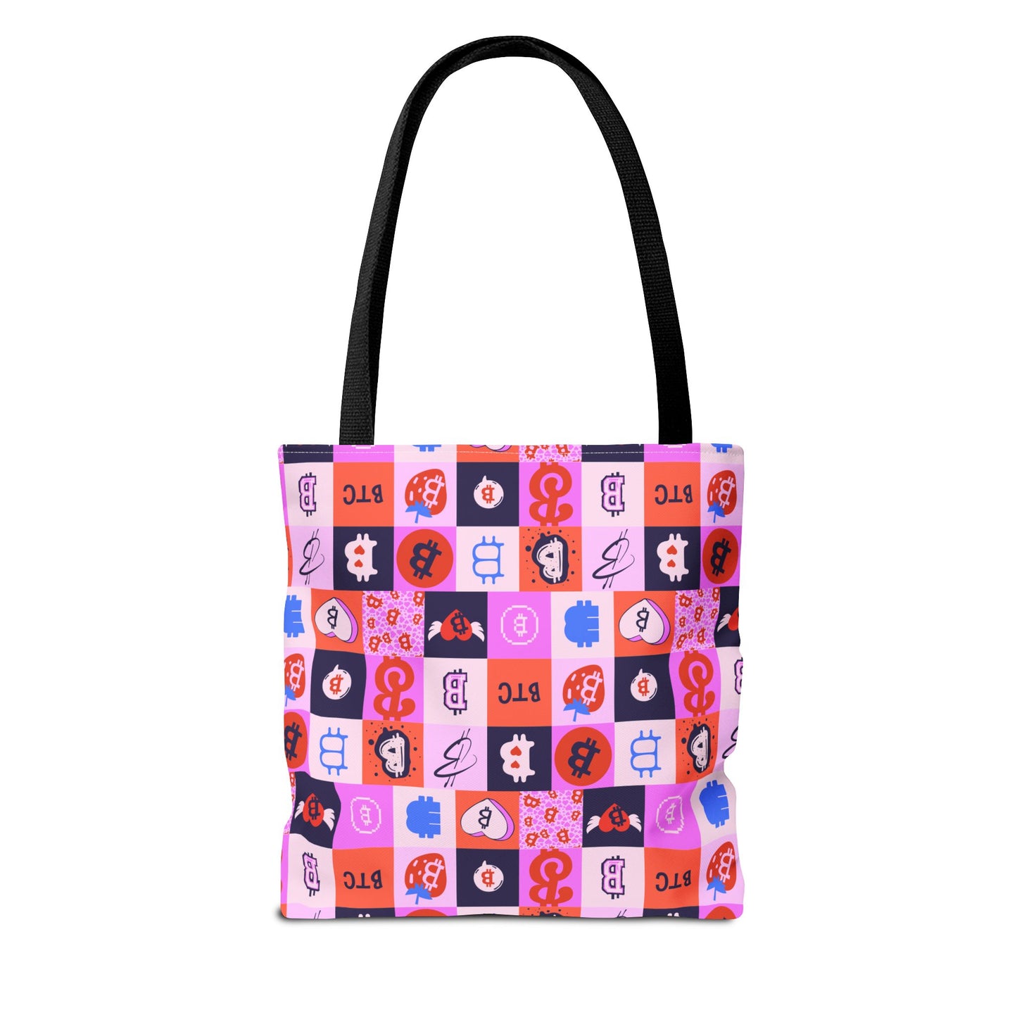 Bitcoin Love Patchwork Tote Bag