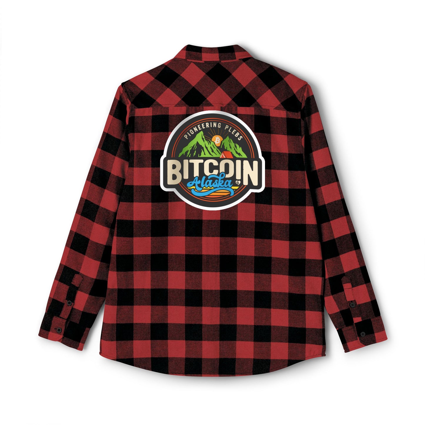Bitcoin Alaska Unisex Flannel Long Sleeve Shirt