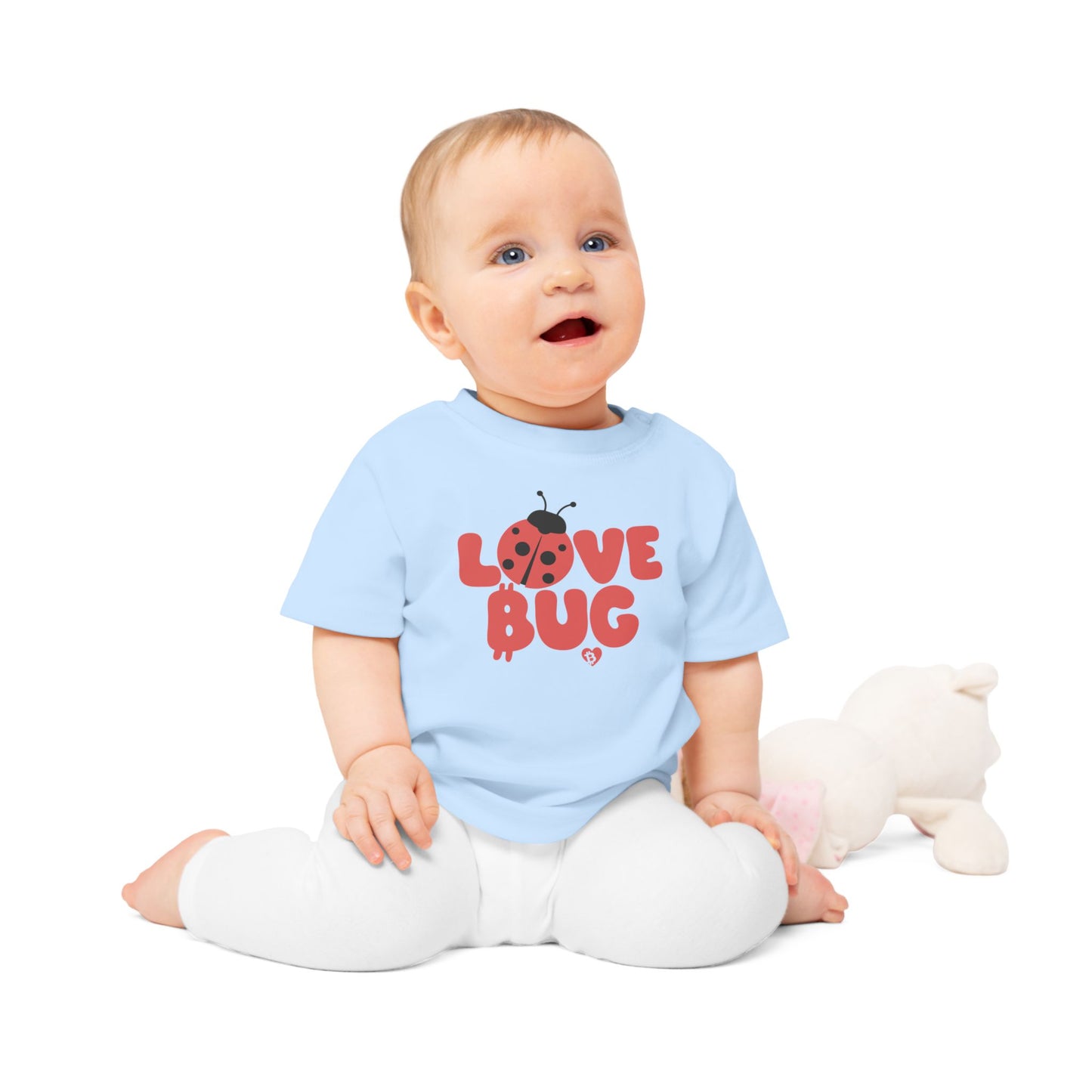 Love Bug Bitcoin Organic Cotton Baby T-Shirt