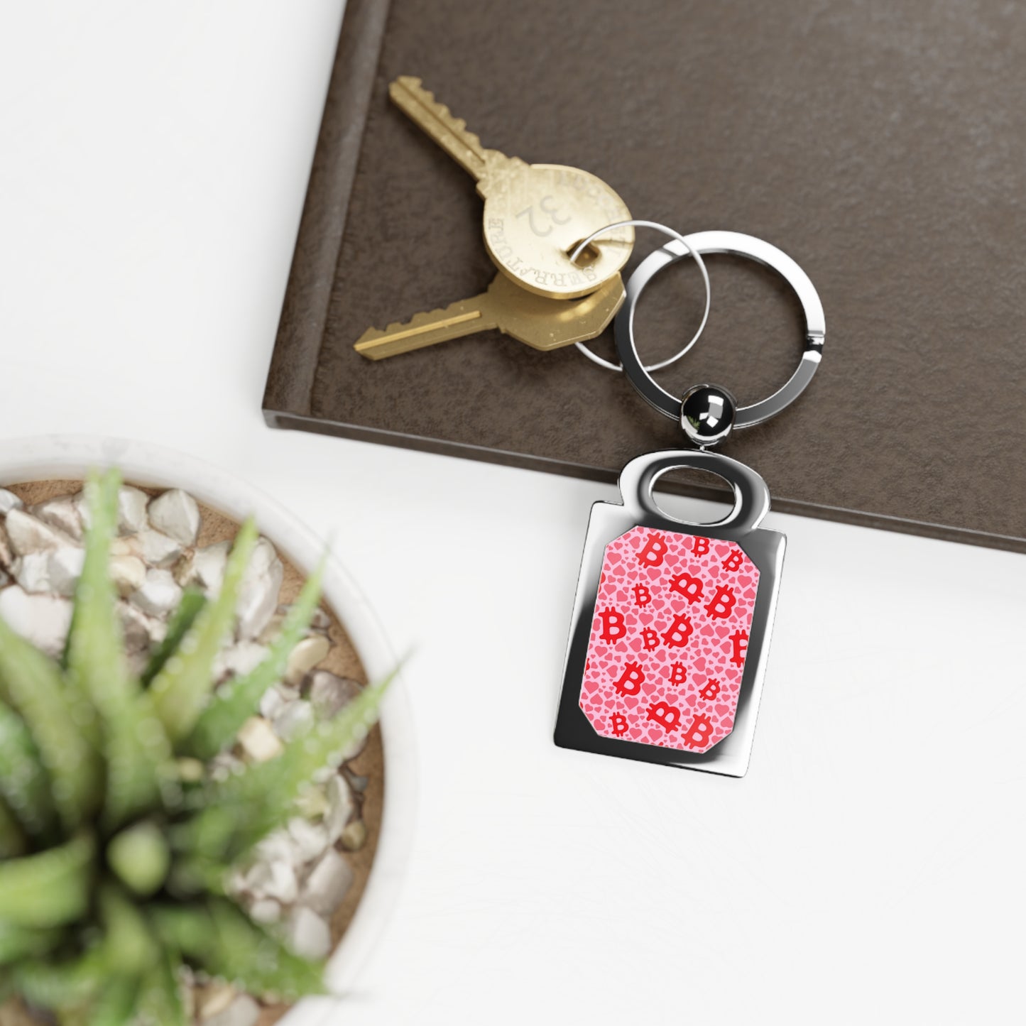 Itty Bitties Bitcoin and Hearts Keyring