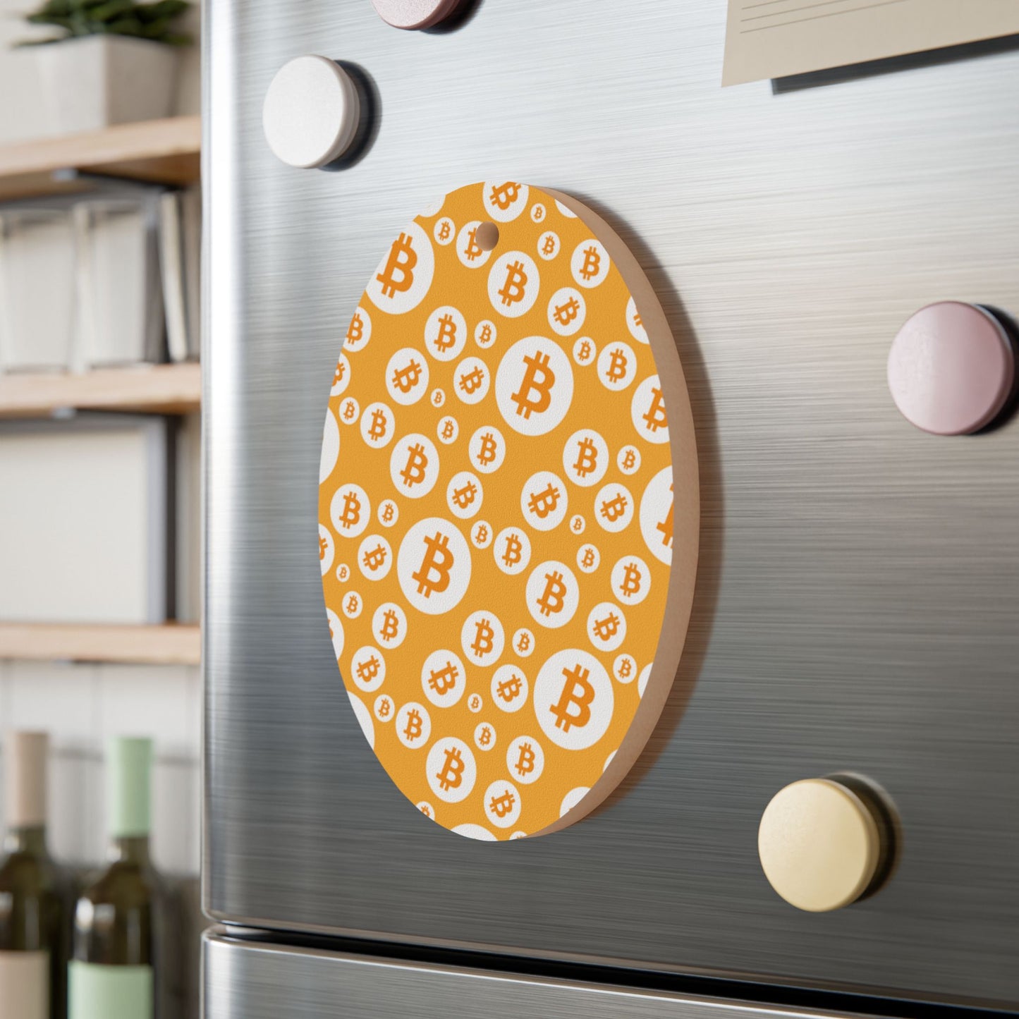 Bitcoin Polkadot Wooden Ornament