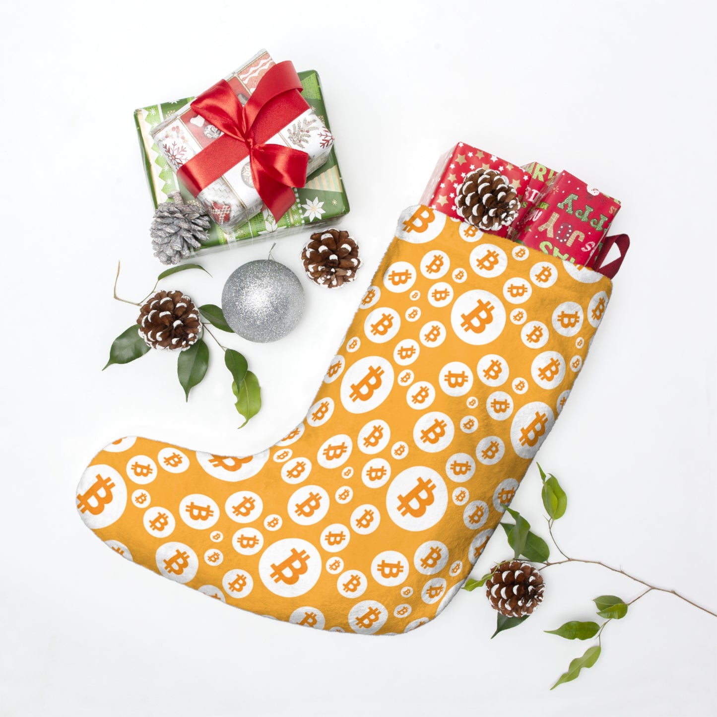 Bitcoin Polkadot Christmas Stocking