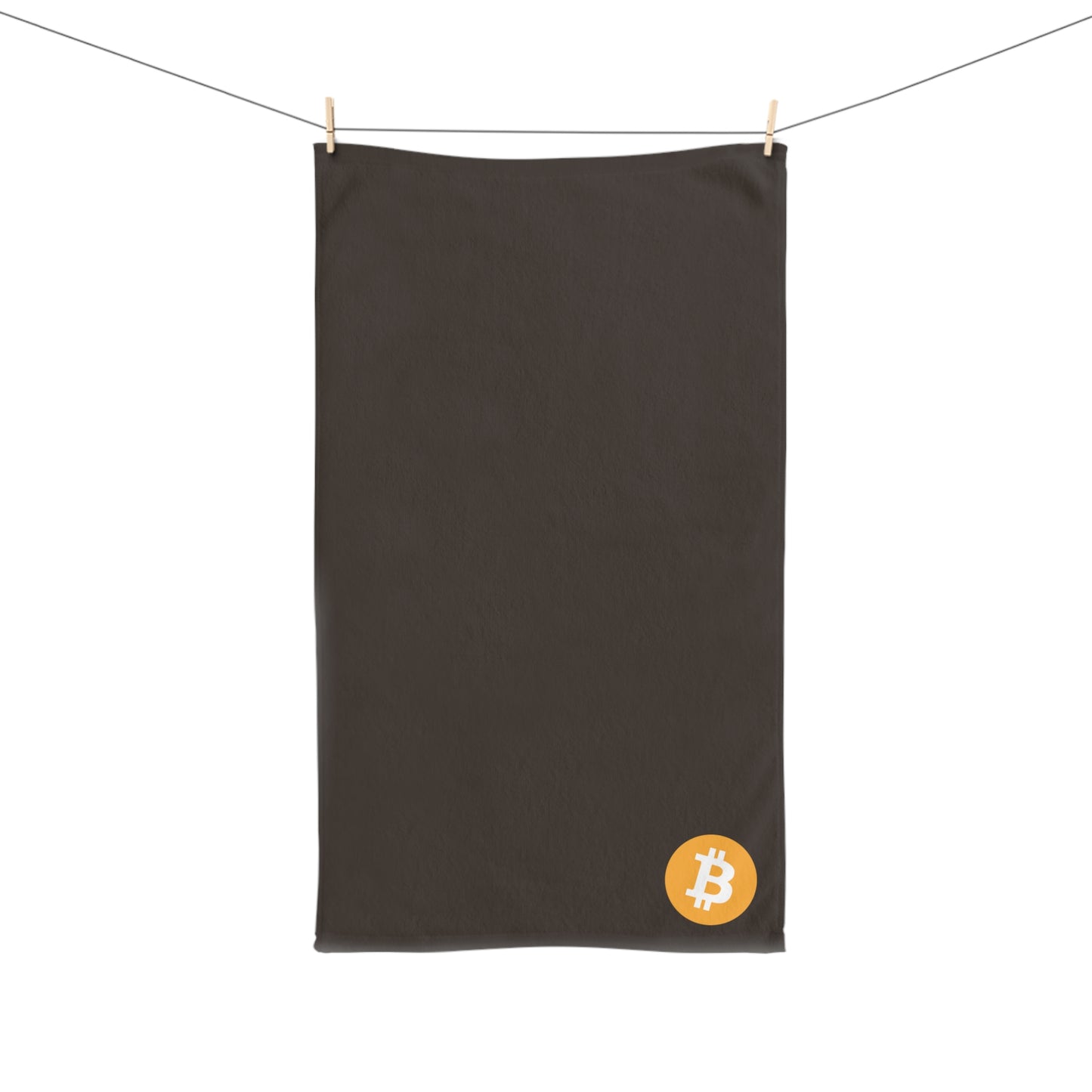 AirBTC Bitcoin Symbol on Slate Hand Towel