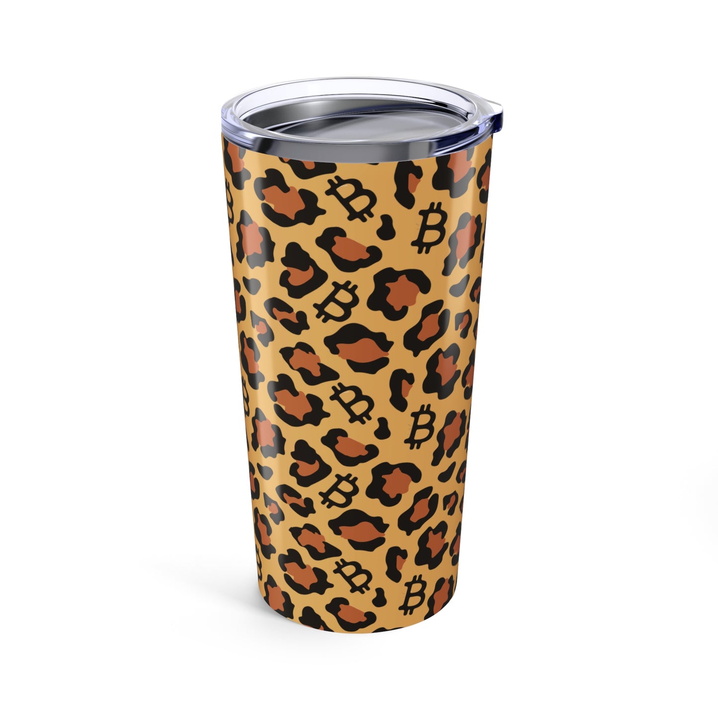 Bitcoin Leopard Print Tumbler 20oz