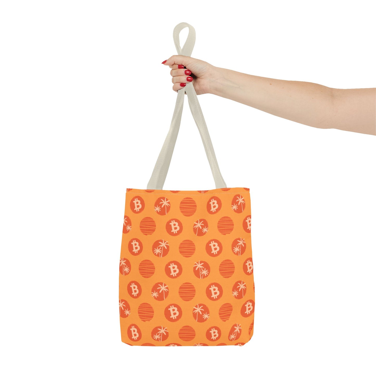 Tropical Orange Bitcoin Tote Bag