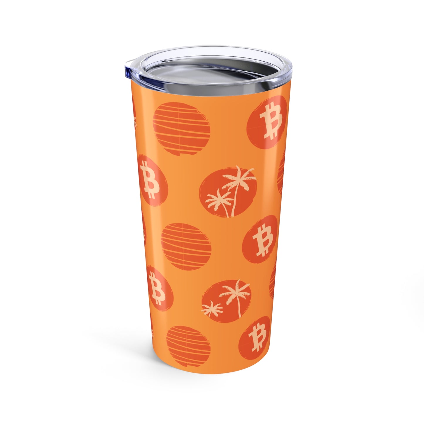 Orange Tropical Bitcoin Tumbler 20oz