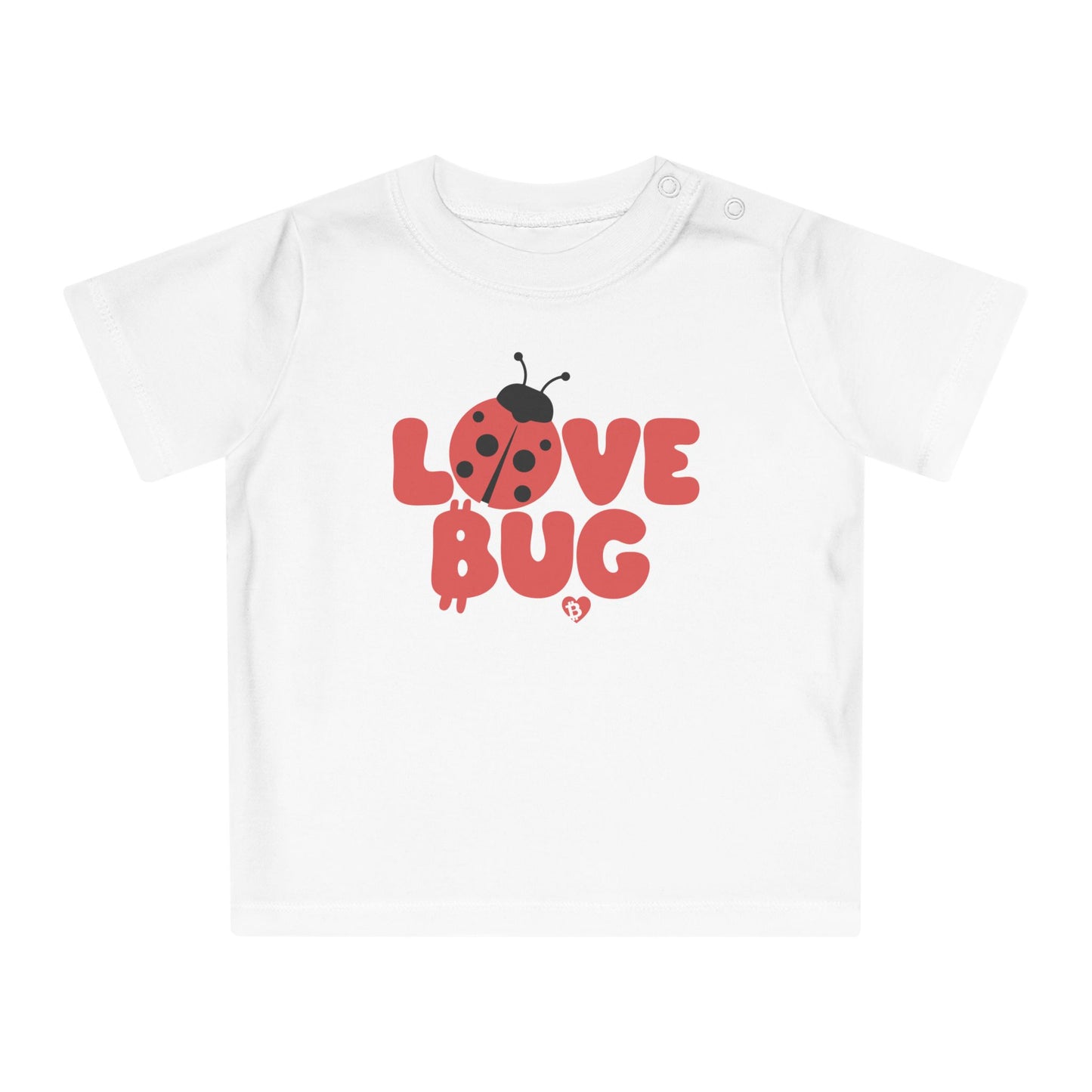 Love Bug Bitcoin Organic Cotton Baby T-Shirt