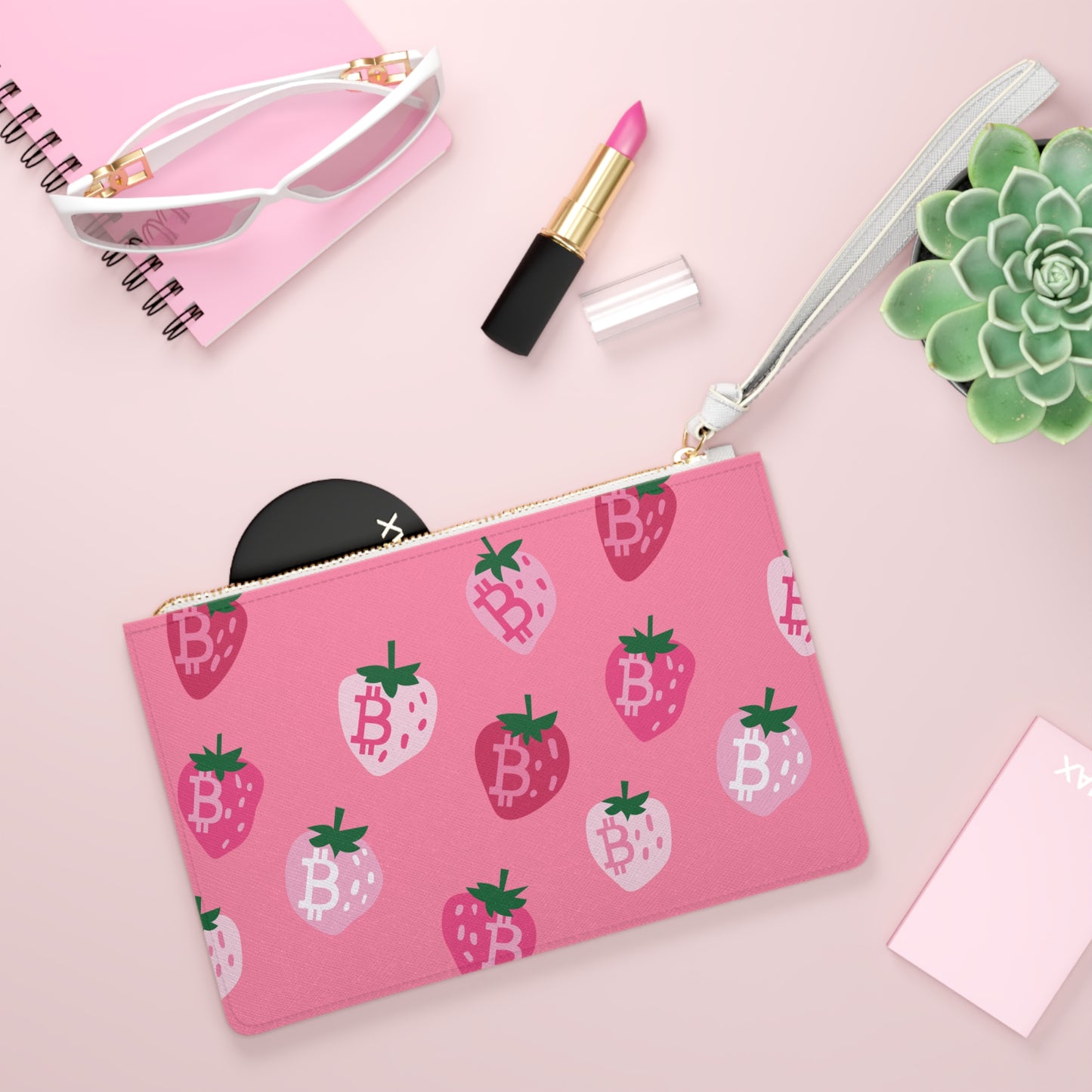 StrawBerry Bitcoin Clutch Bag