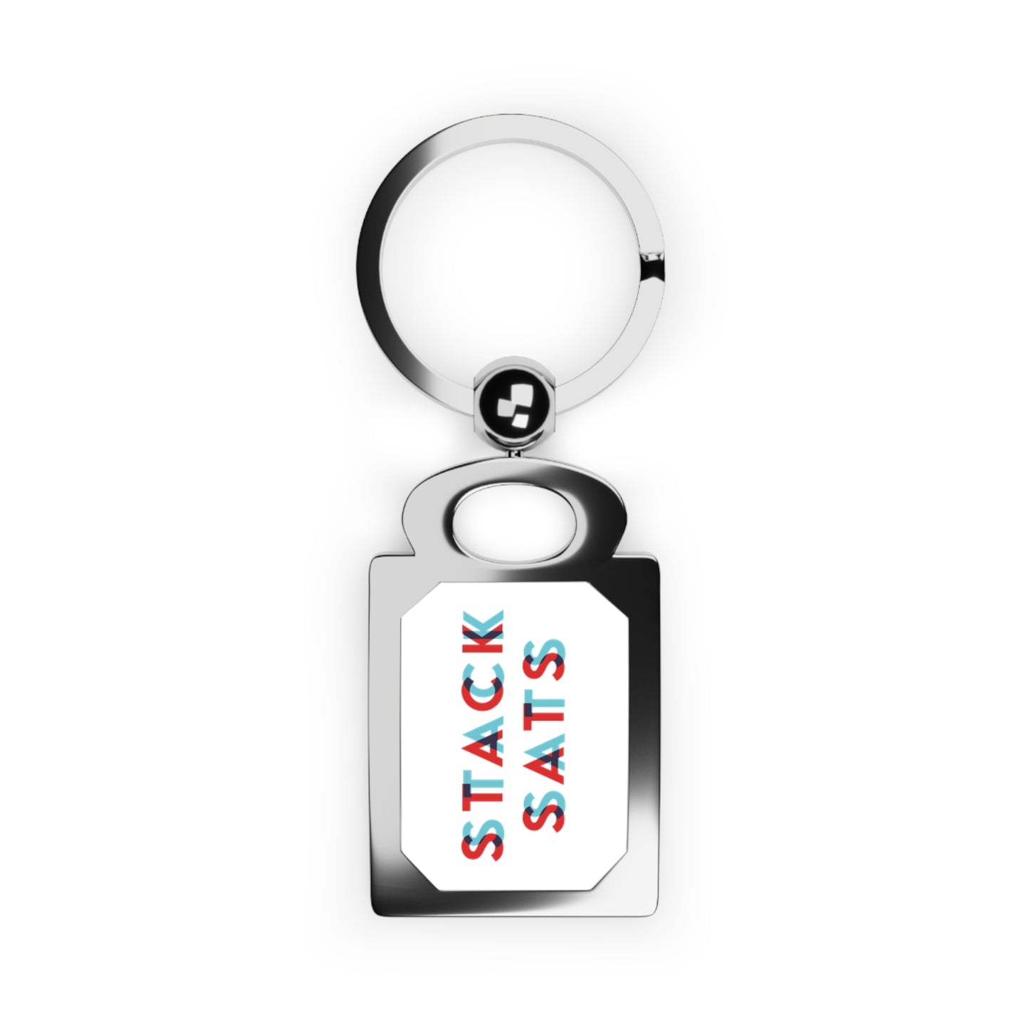 3D Stack Sats Keyring