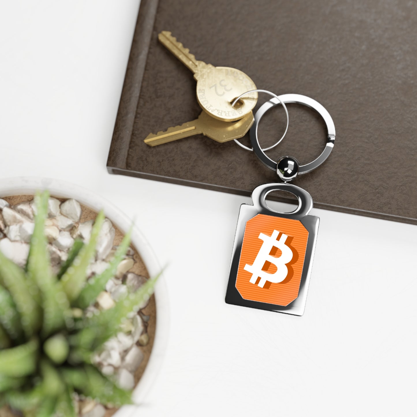 Orange Bitcoin 3D Keyring