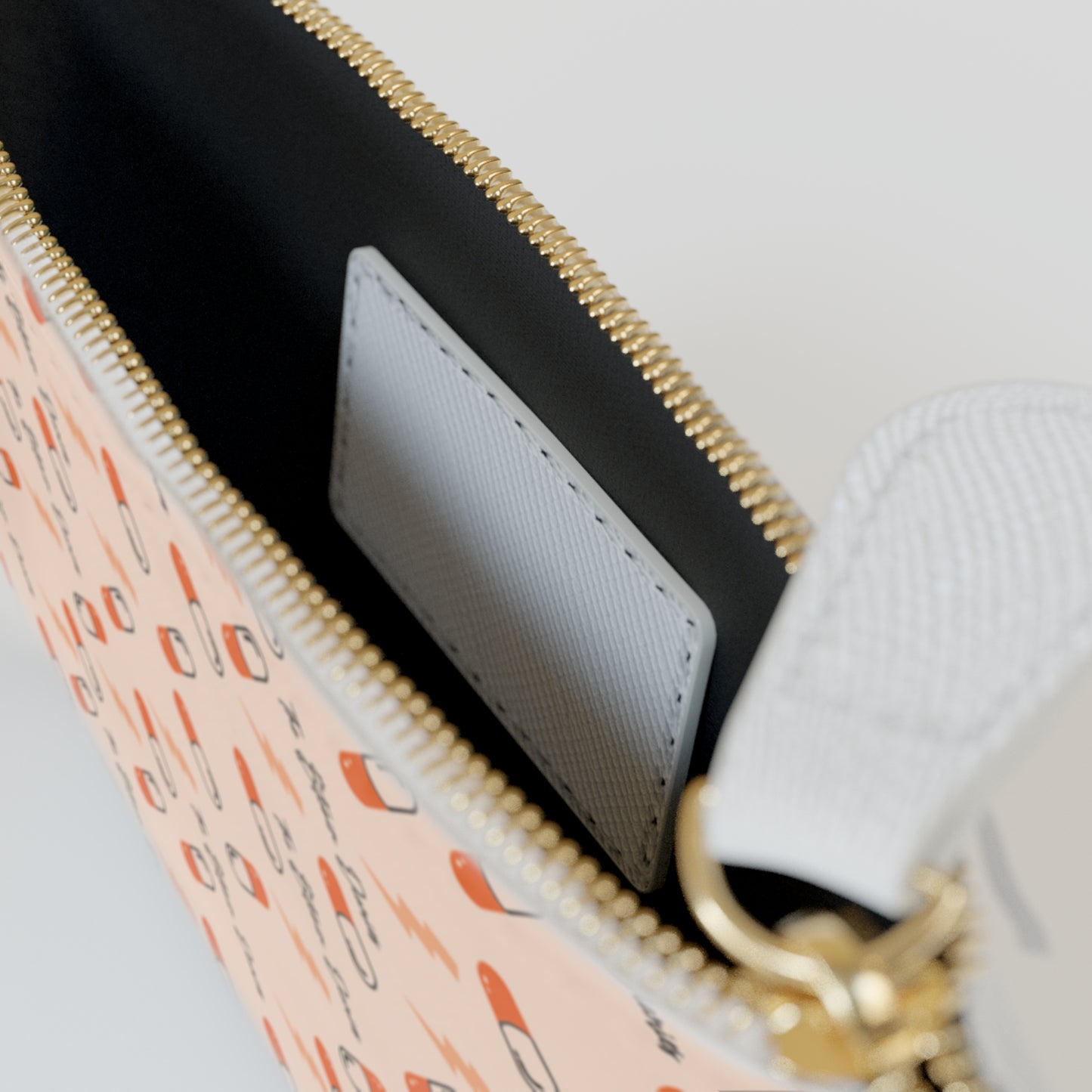 Orange Pill Mini Clutch