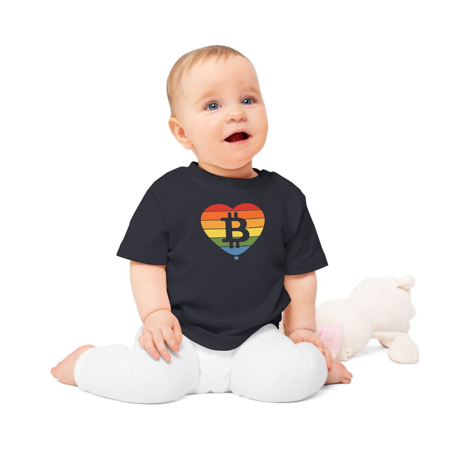 Bitcoin Rainbow OG Organic Cotton Baby T-Shirt