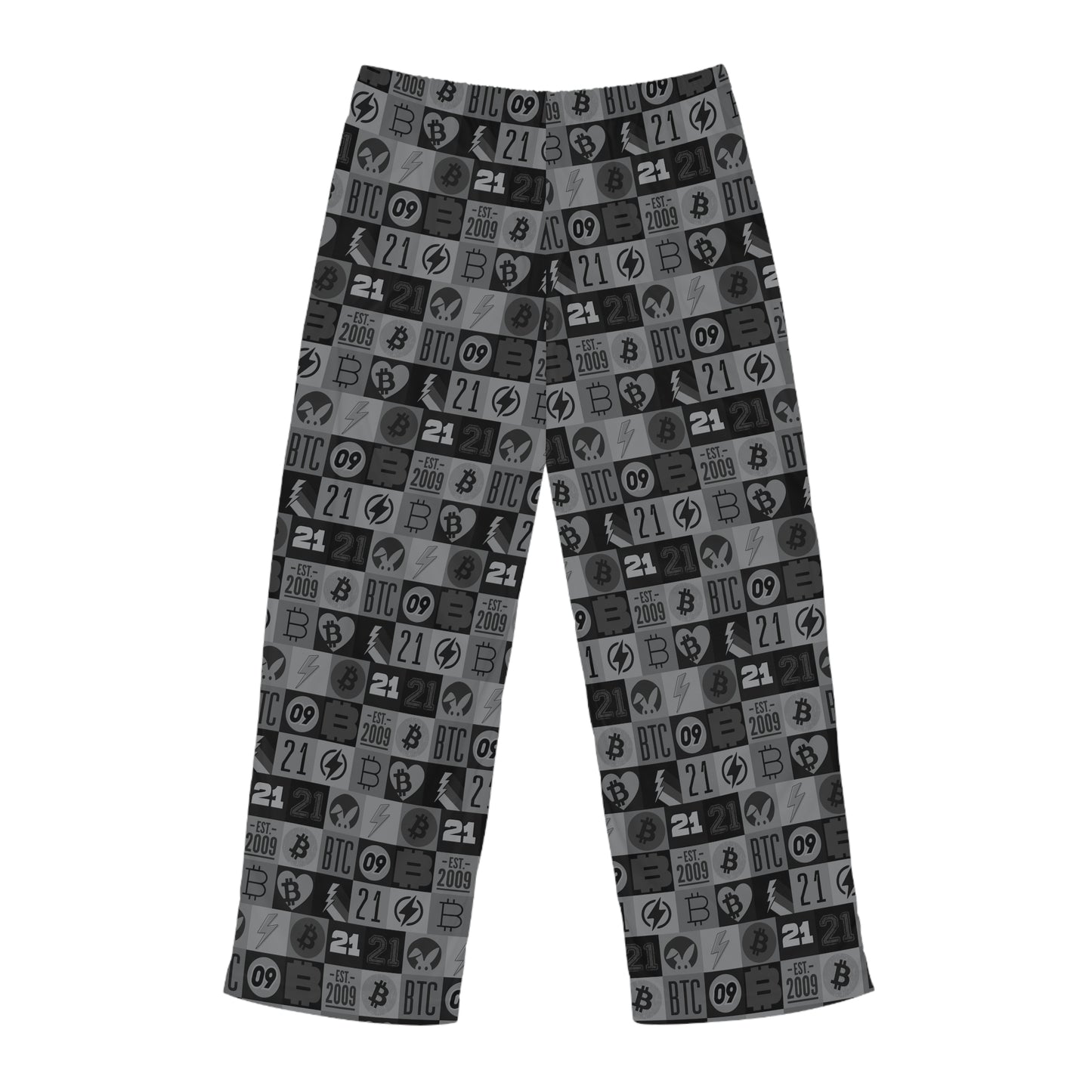 Black Bitcoin Journey Men's Pyjama Pants (AOP)