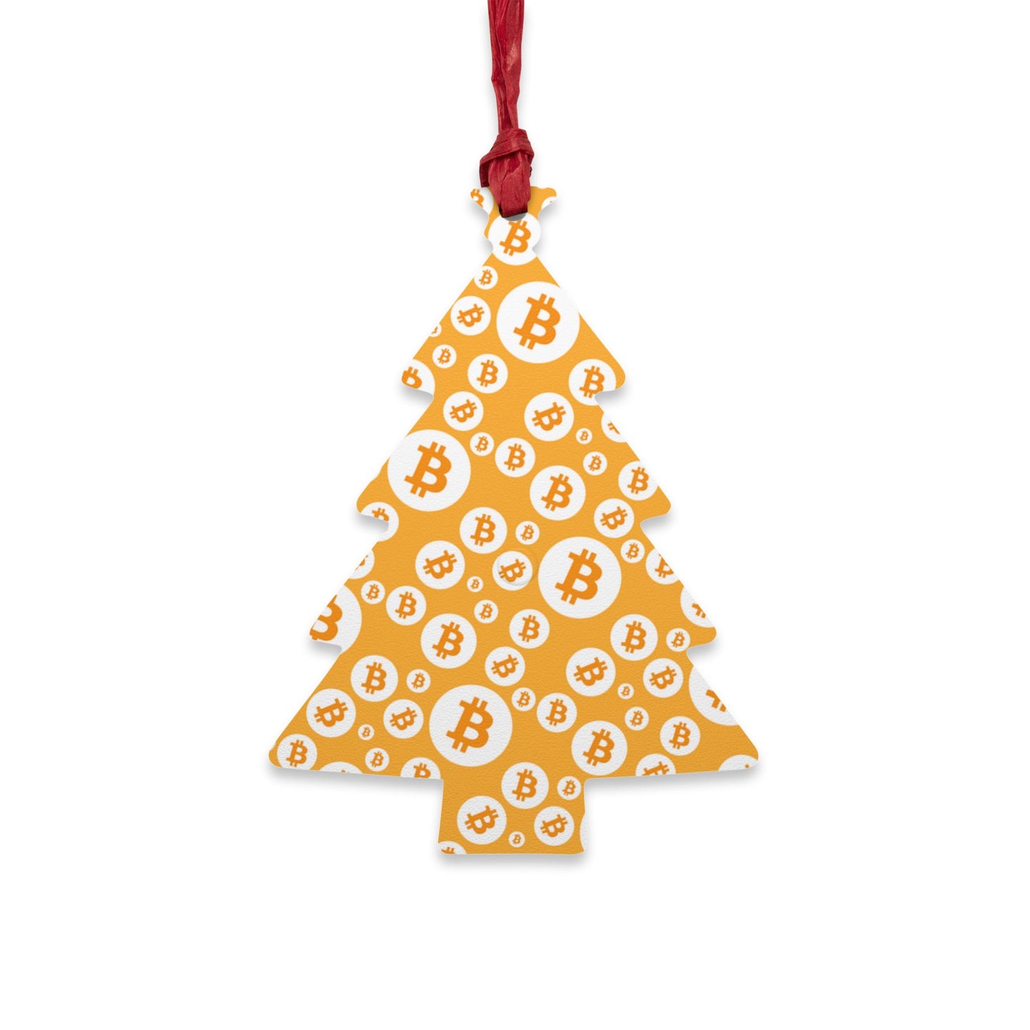 Bitcoin Polkadot Wooden Ornament