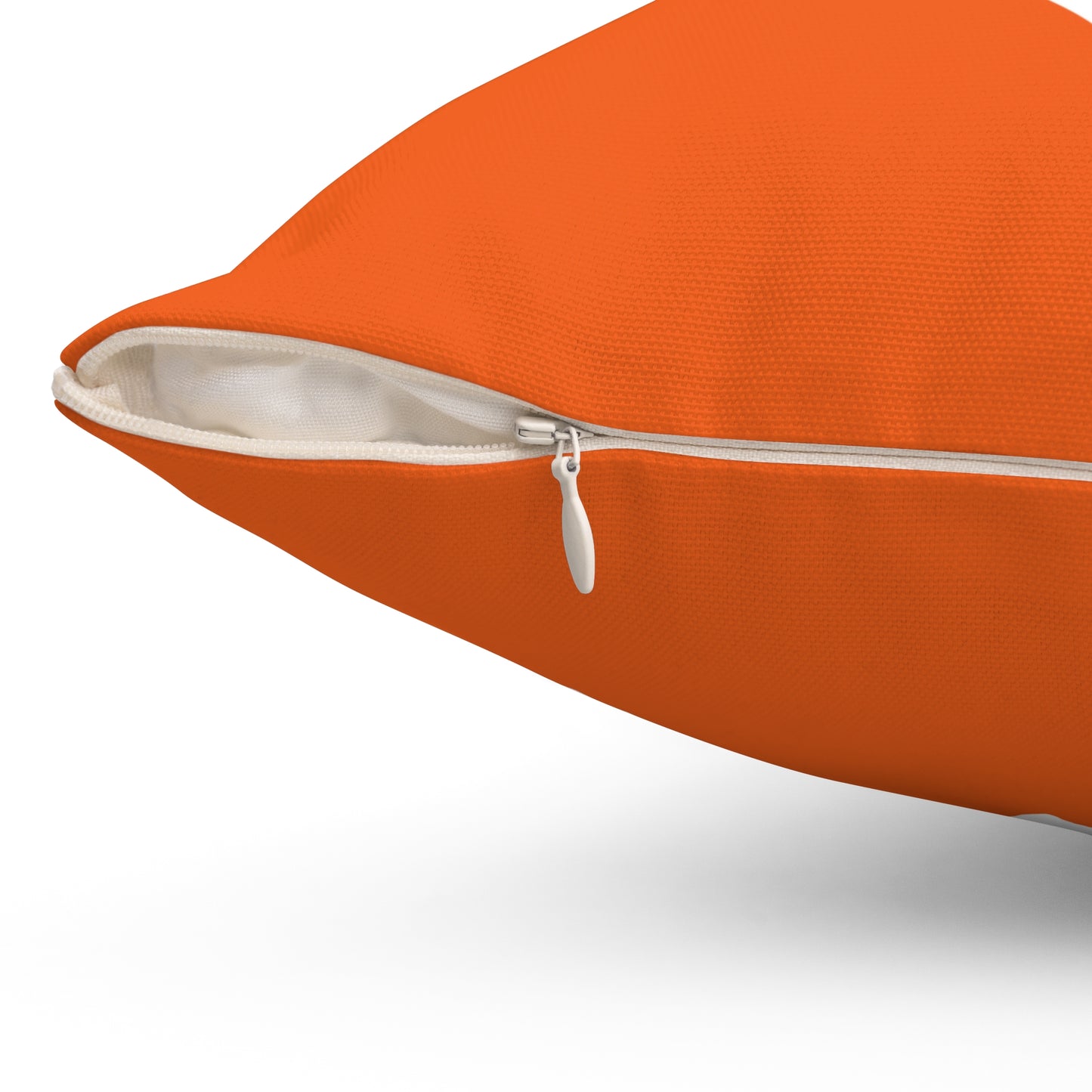 Bitcoin Pocket Heart Orange Square Pillow