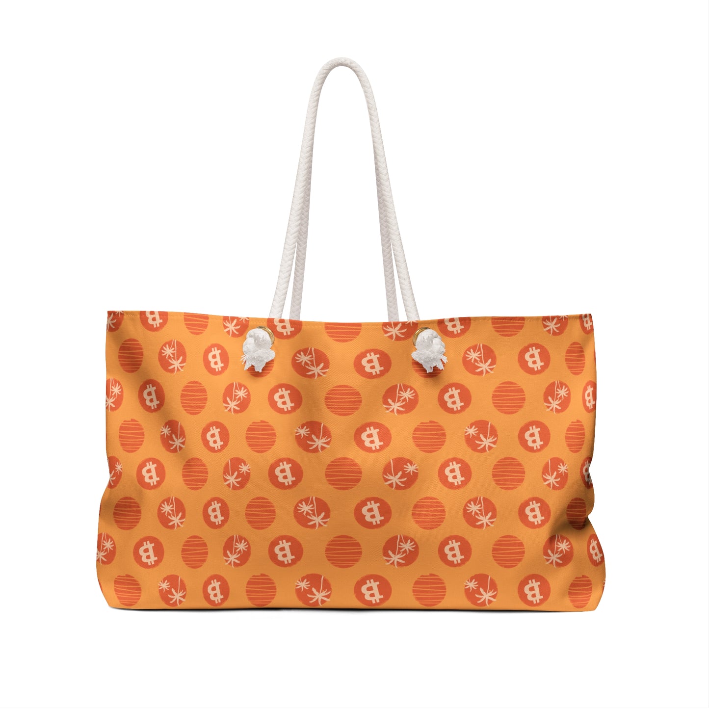 Tropical Orange Bitcoin Weekender Bag