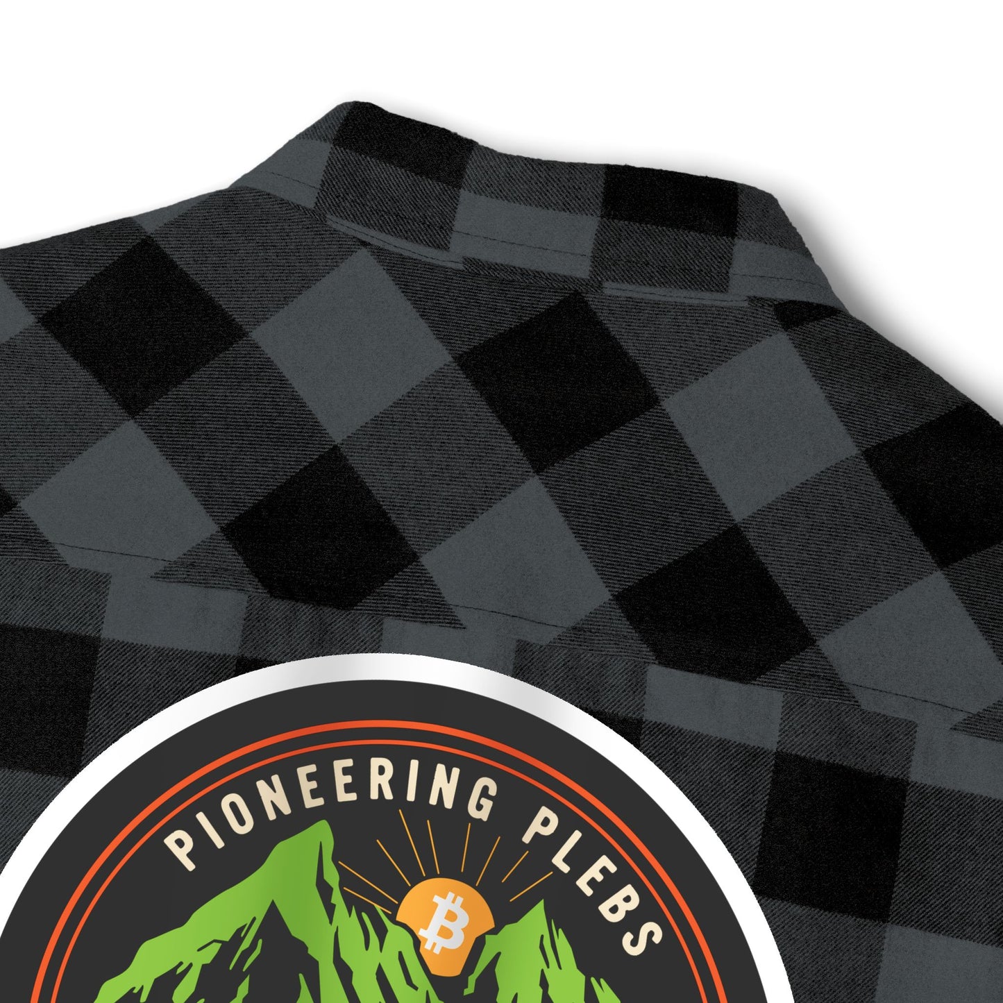 Bitcoin Alaska Unisex Flannel Long Sleeve Shirt
