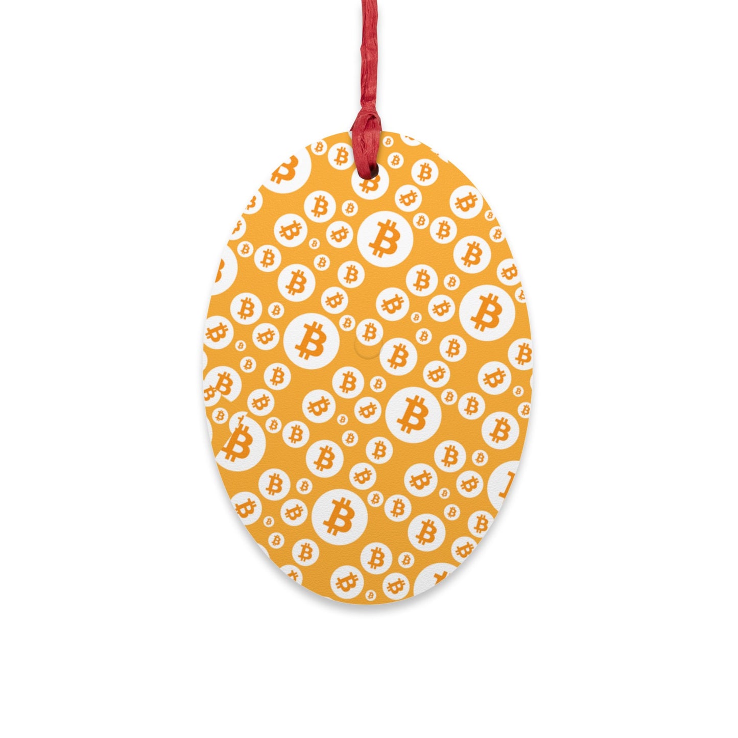 Bitcoin Polkadot Wooden Ornament
