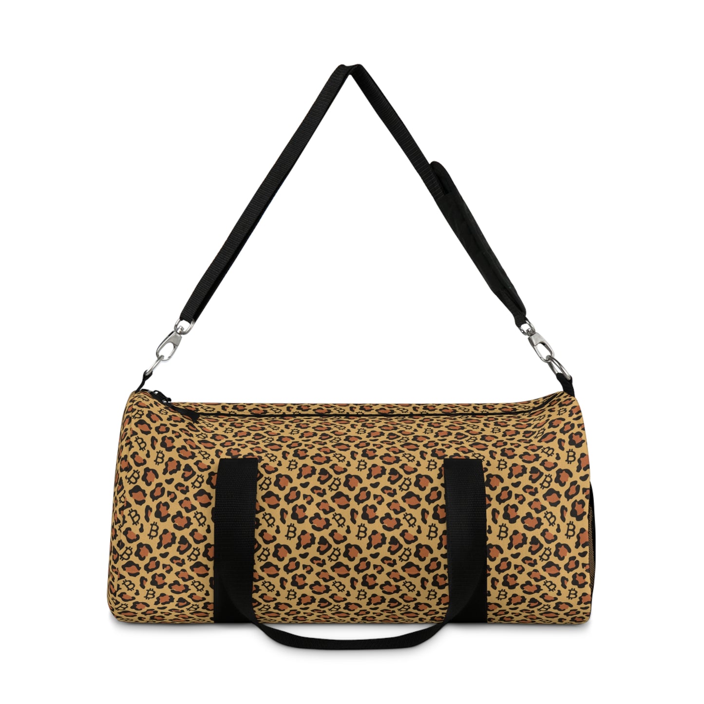 Leopard Print Bitcoin Duffel Bag