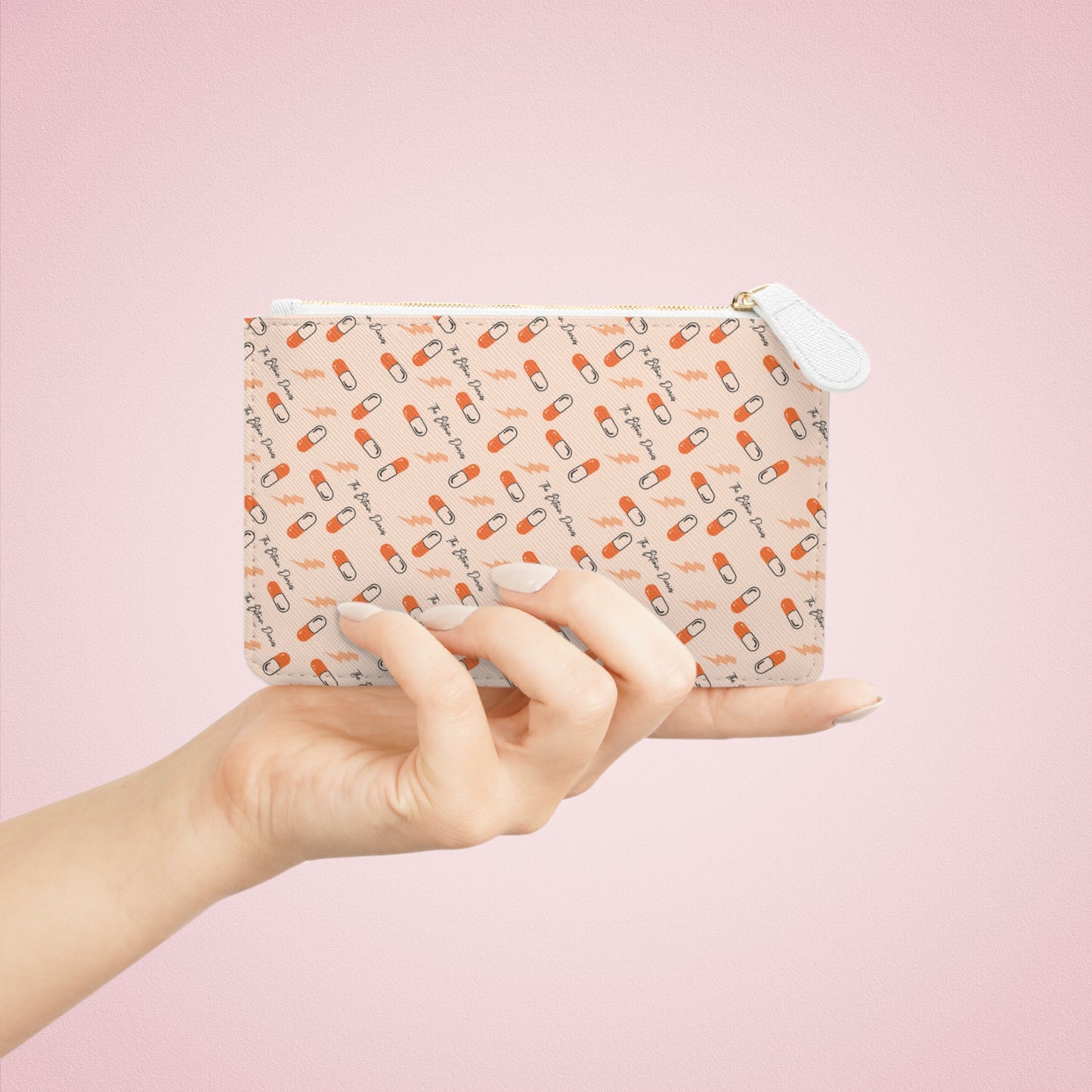Orange Pill Mini Clutch