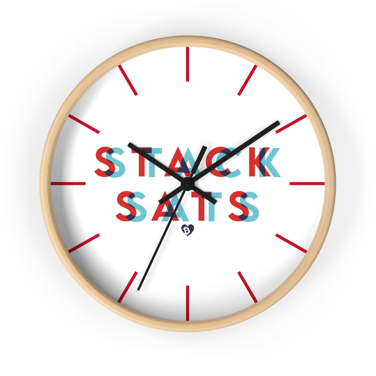 3D Glasses Stack Sats Wall Clock