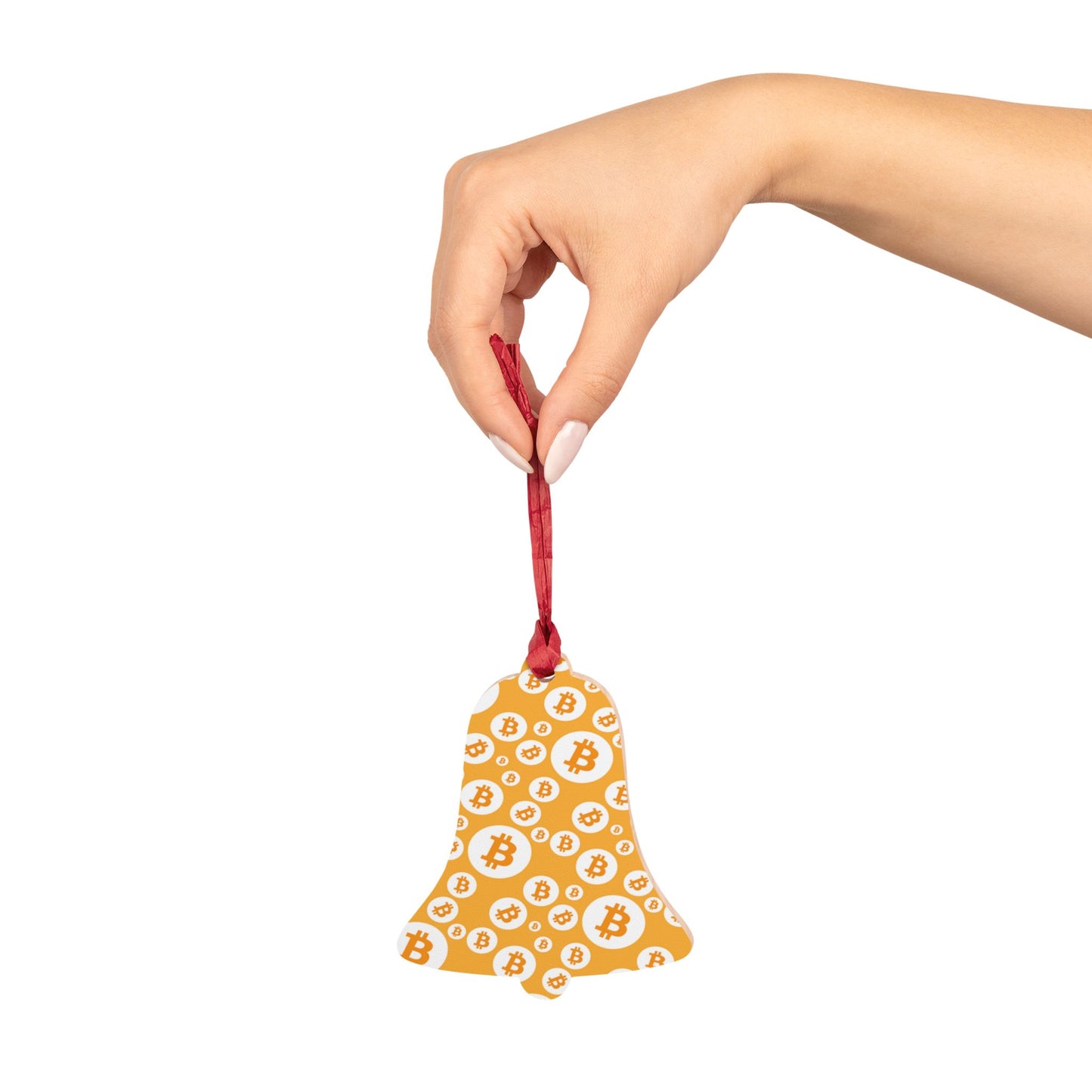 Bitcoin Polkadot Wooden Ornament