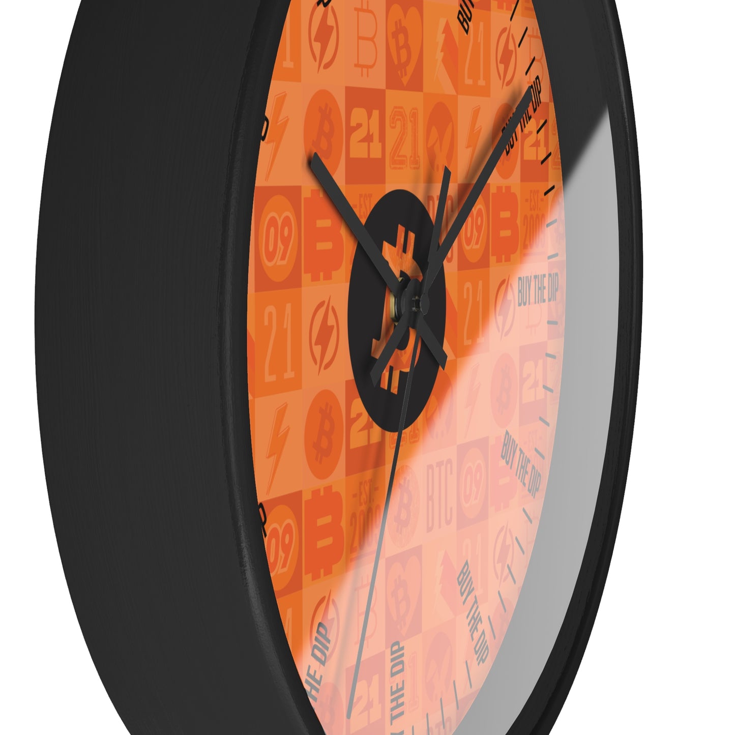 Orange Bitcoin Journey 'Buy the Dip' Wall Clock