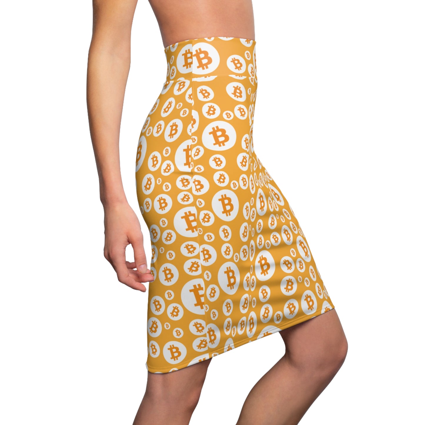 Bitcoin Polkadot Women's Pencil Skirt