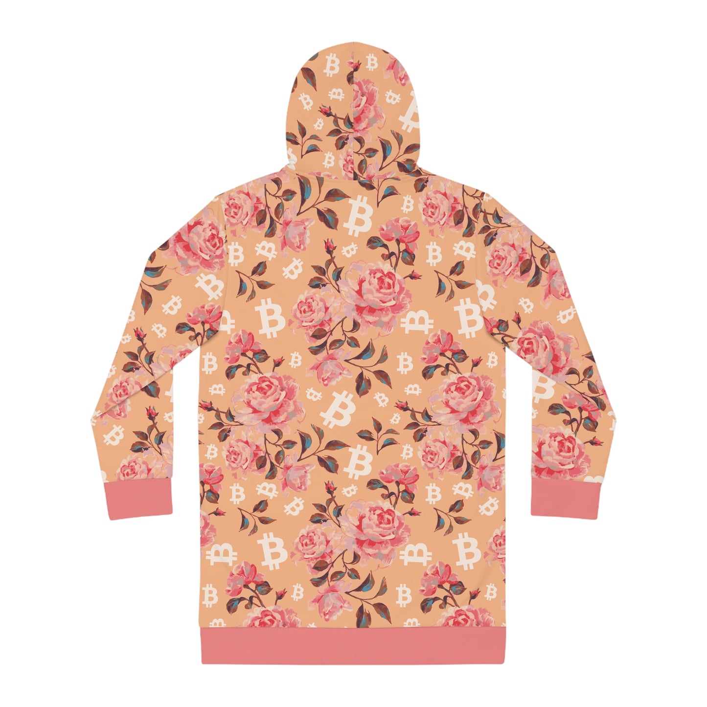 Bitcoin Stack Roses Hoodie Dress
