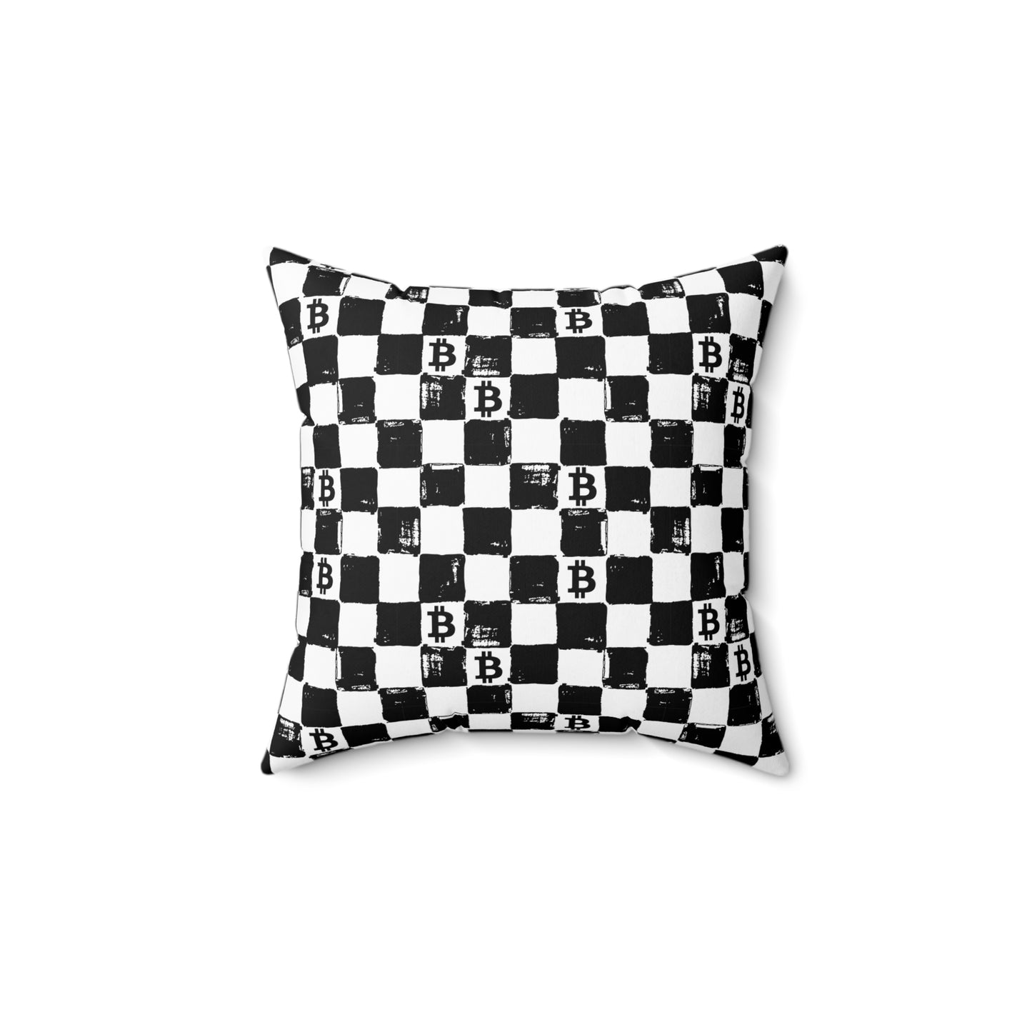 Bitcoin Chessboard Square Pillow
