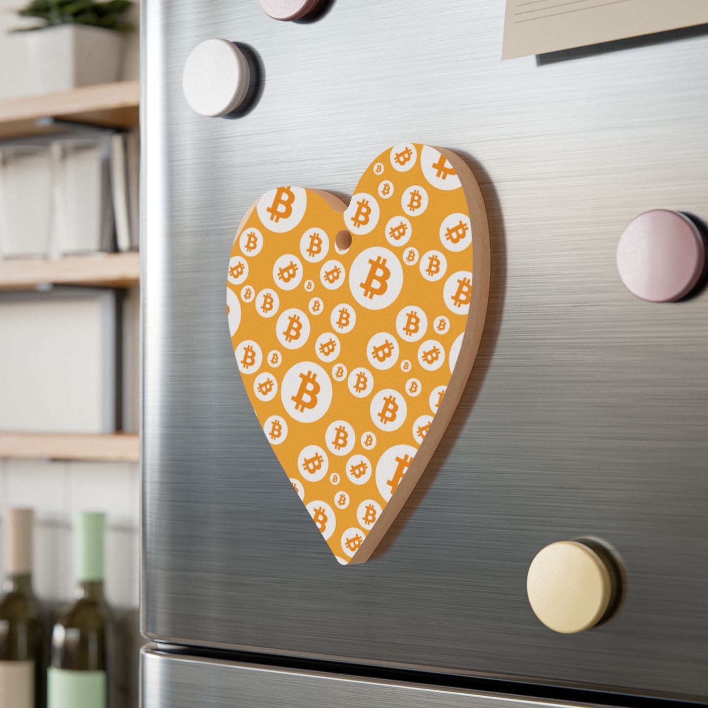 Bitcoin Polkadot Wooden Ornament