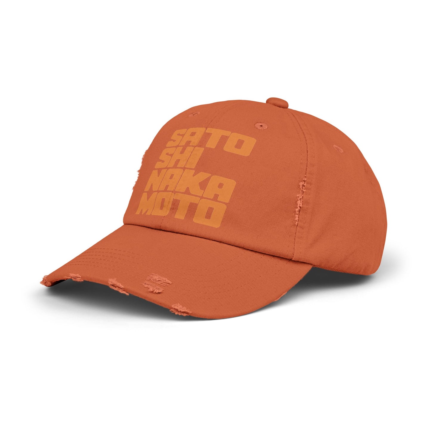 Satoshi Nakamoto Cubed Printed (STEALTH) Distressed Cap