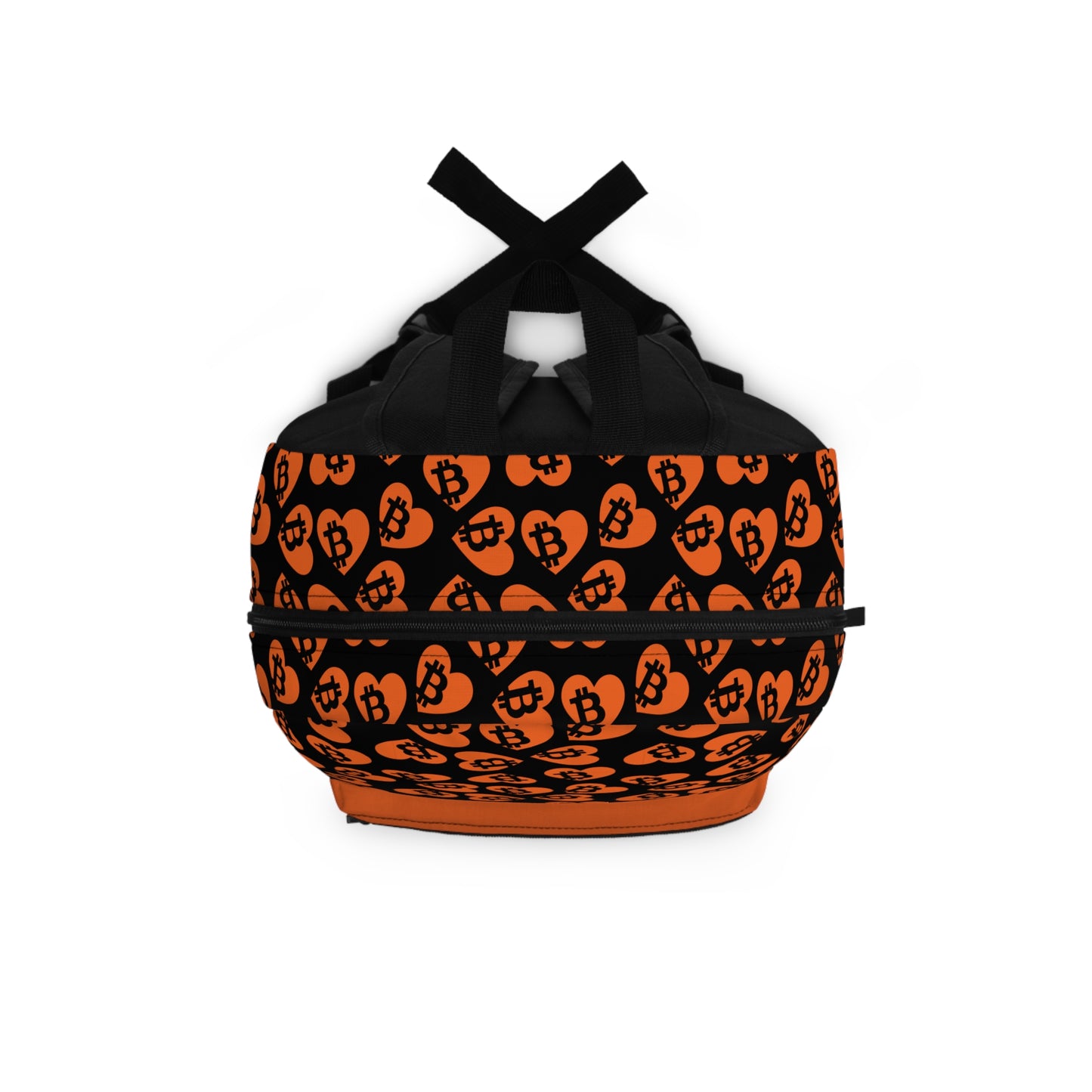 Orange and Black Pocket Heart Premium Backpack