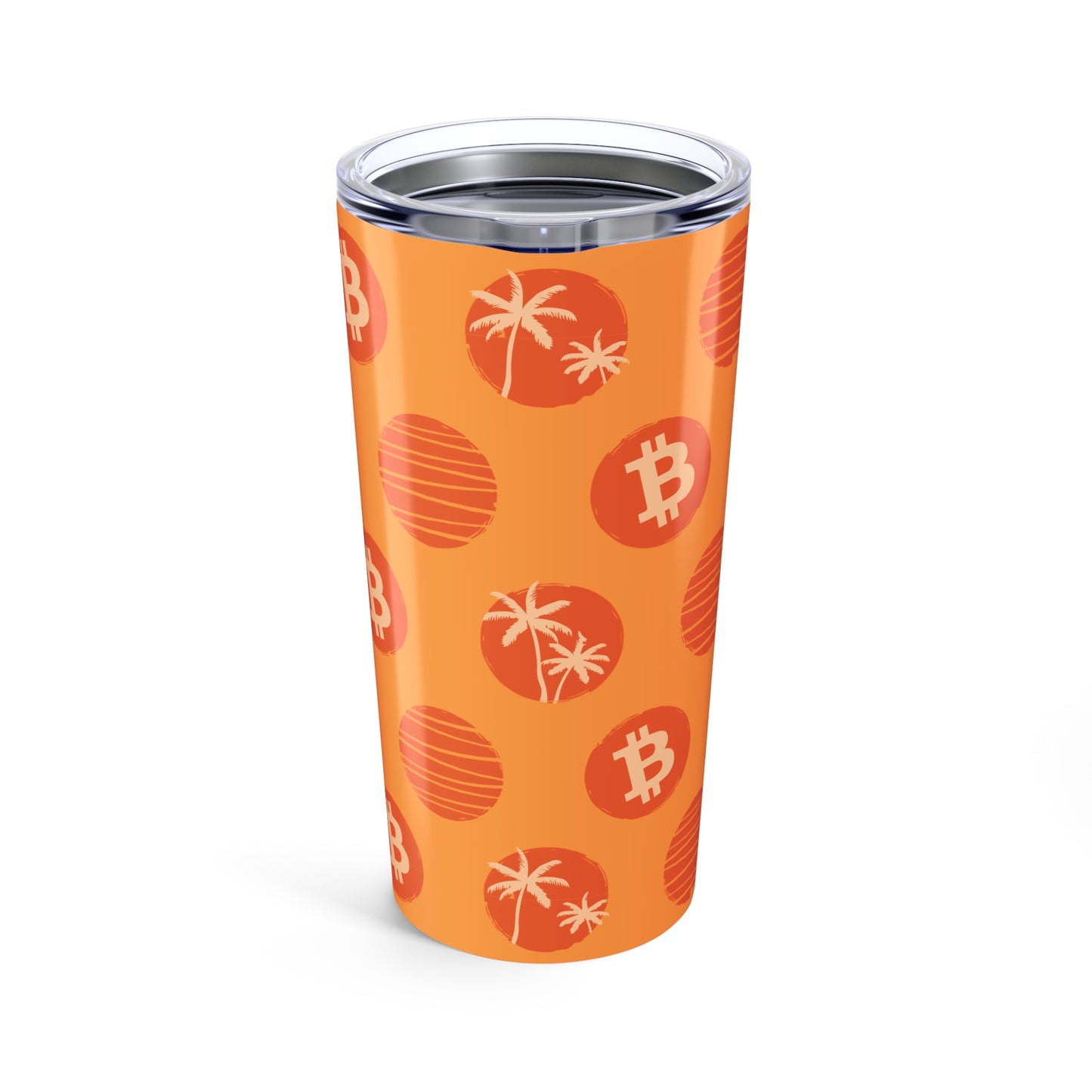 Orange Tropical Bitcoin Tumbler 20oz