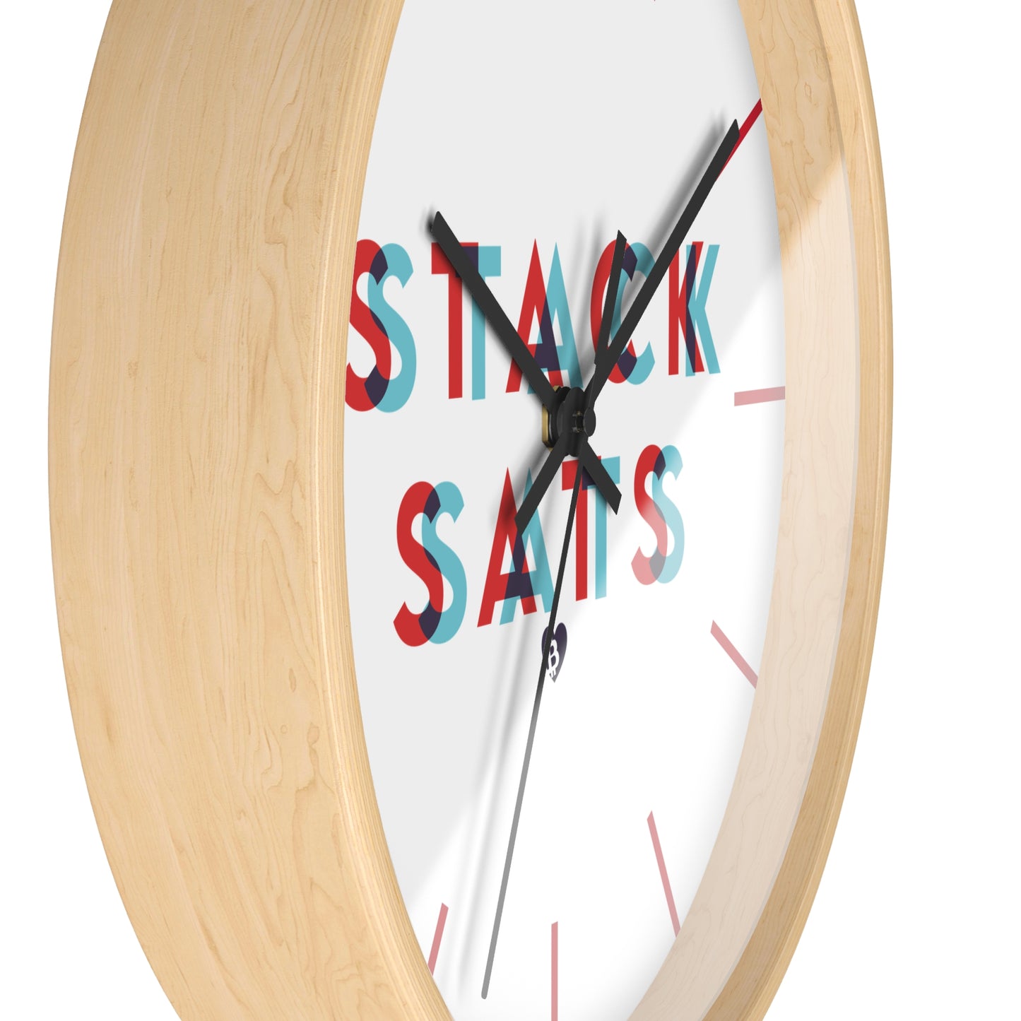 3D Glasses Stack Sats Wall Clock