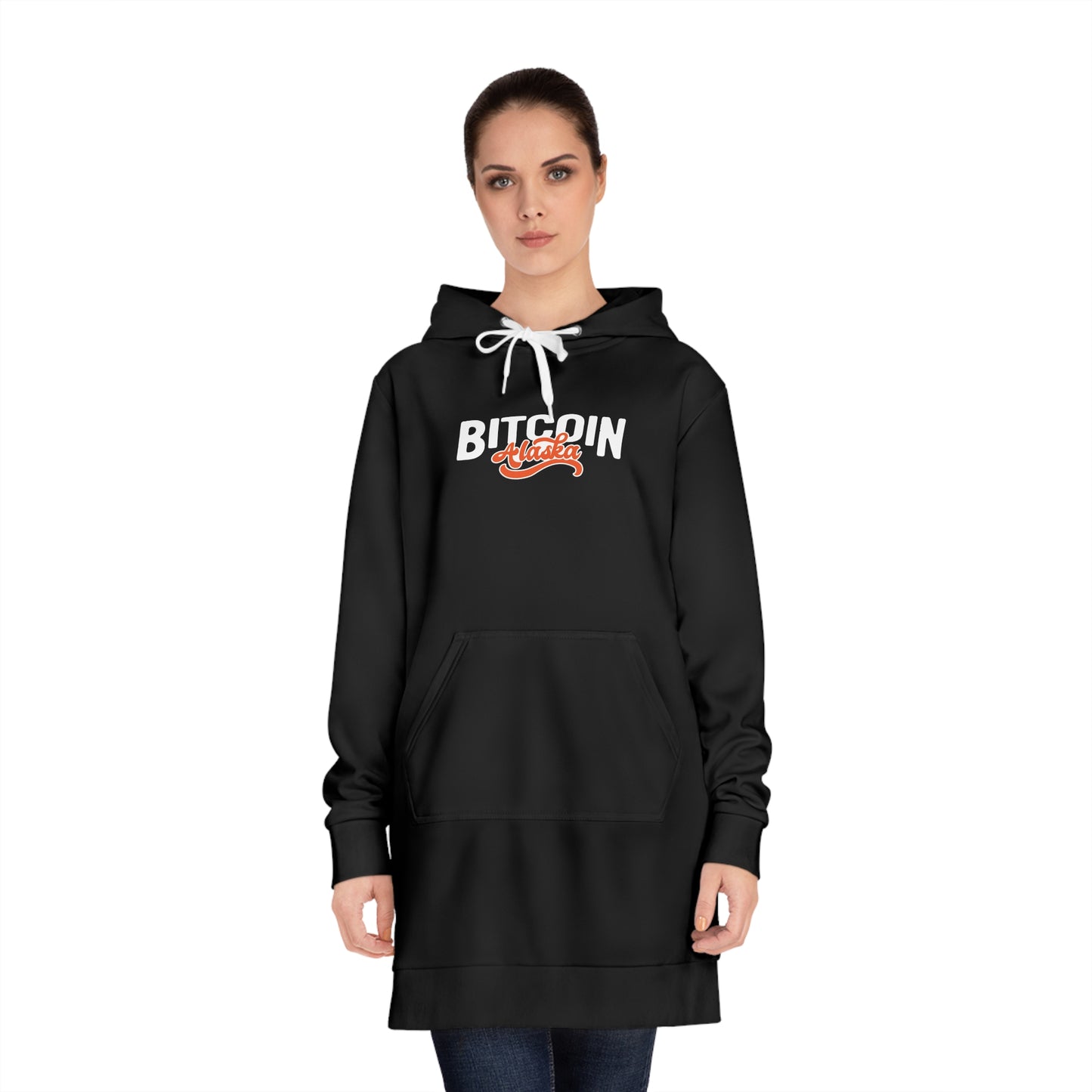Bitcoin Alaska Black Women's Hoodie Dress