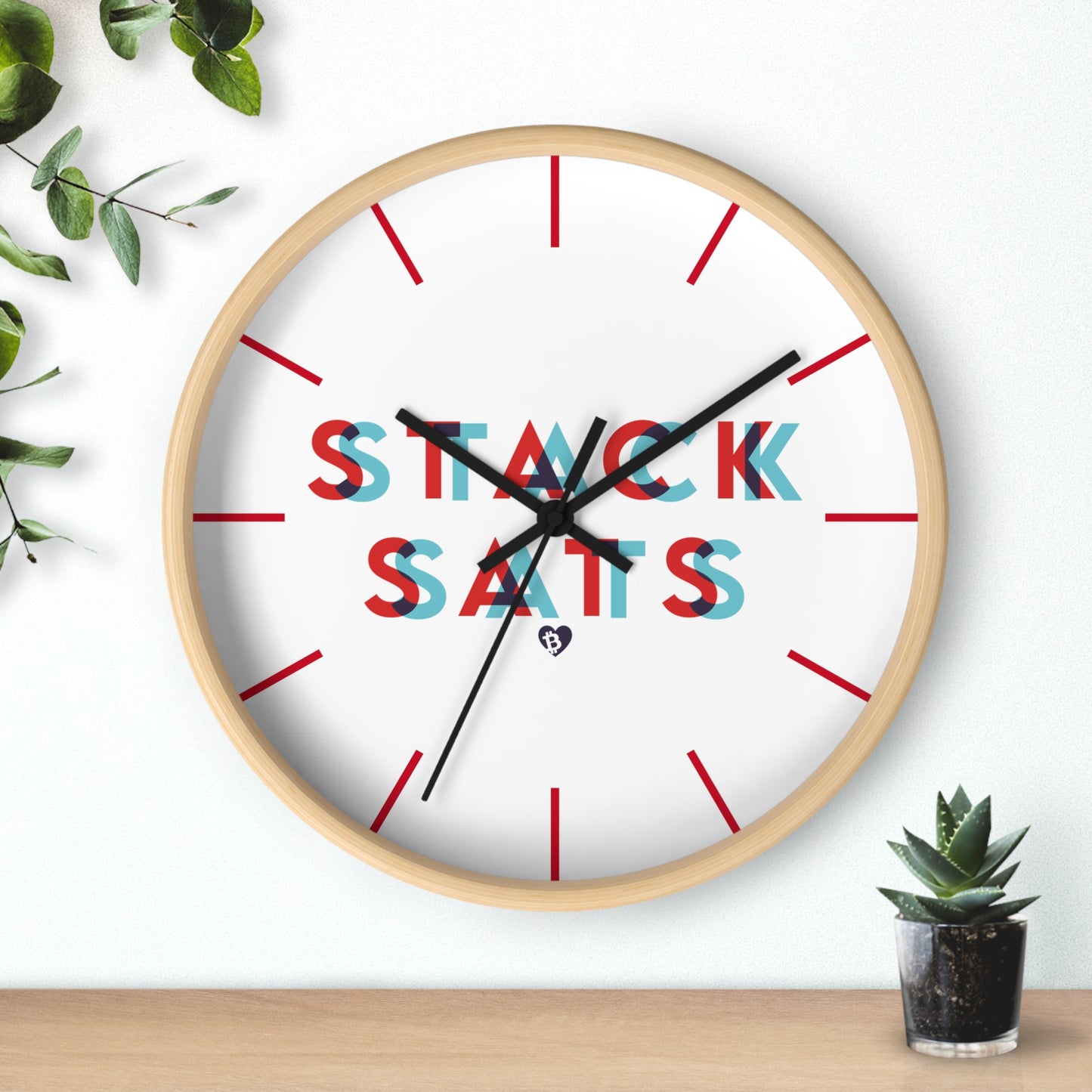 3D Glasses Stack Sats Wall Clock