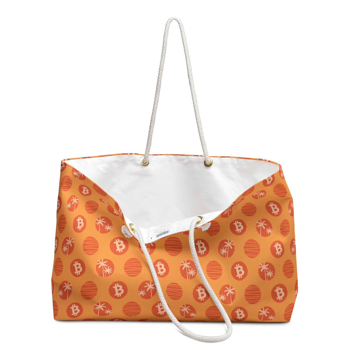 Tropical Orange Bitcoin Weekender Bag