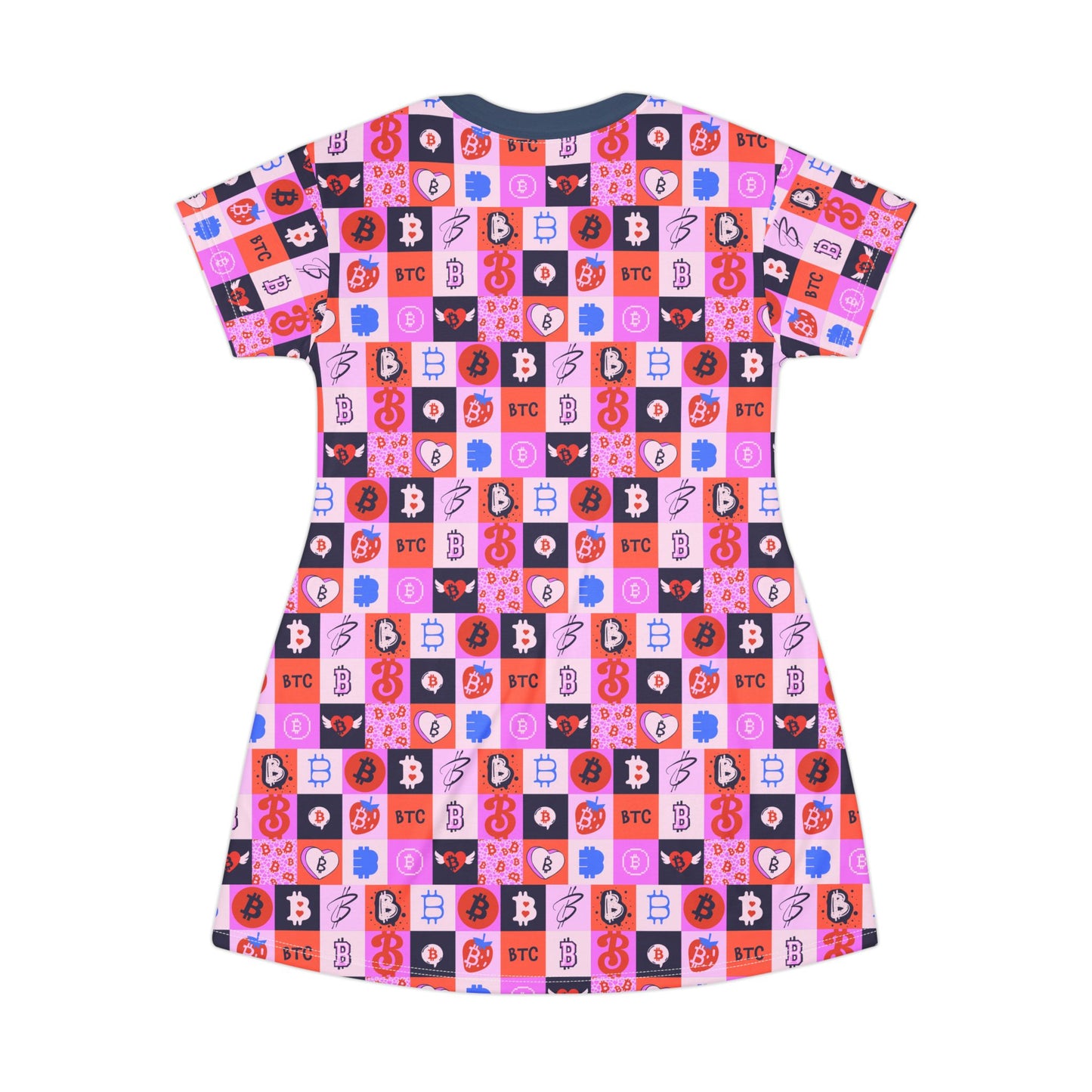 Bitcoin Love Patchwork T-Shirt Dress