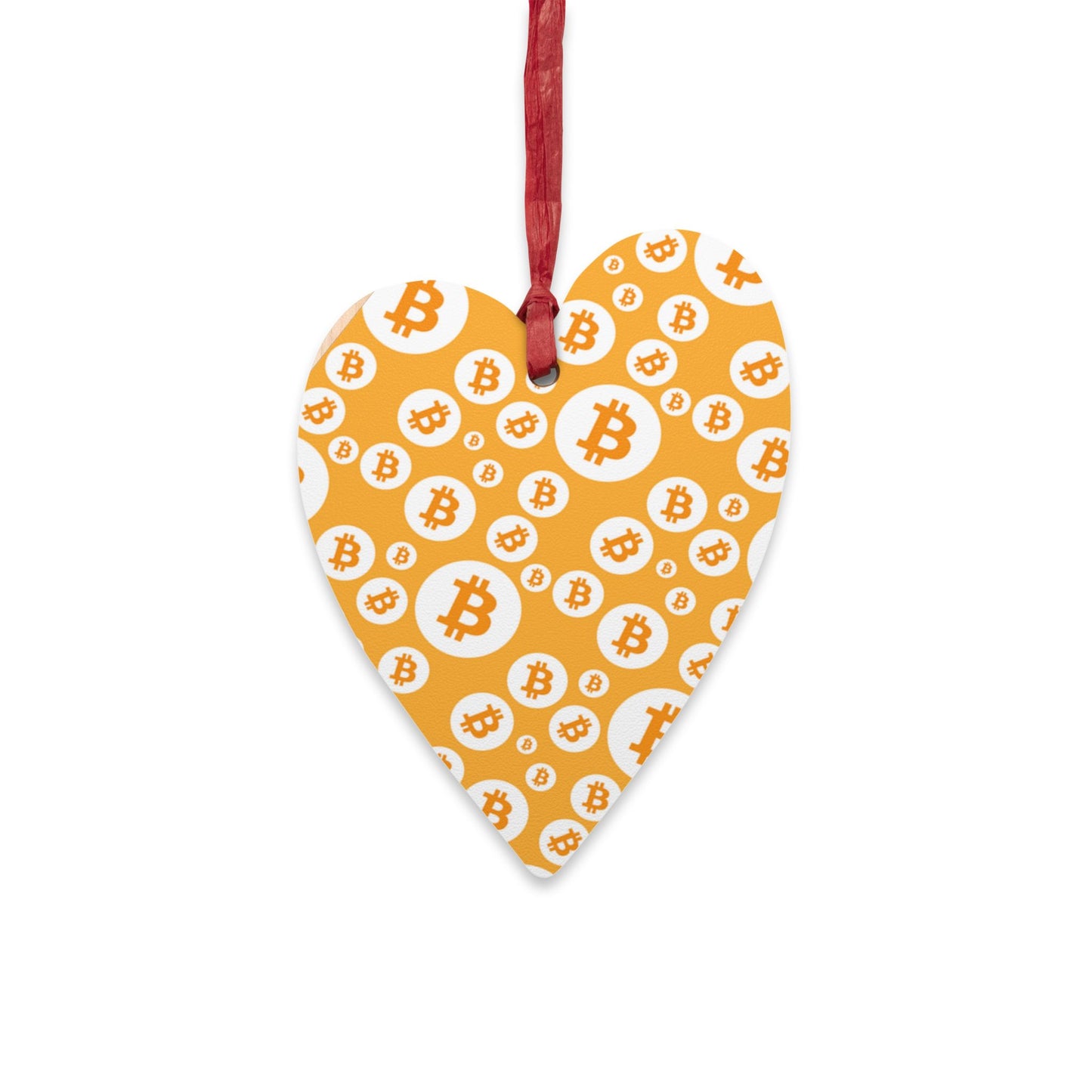 Bitcoin Polkadot Wooden Ornament