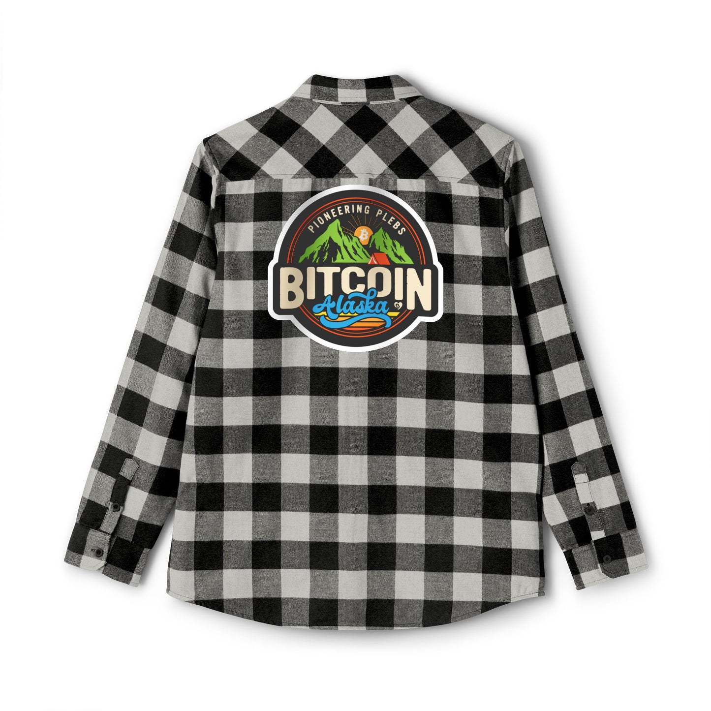 Bitcoin Alaska Unisex Flannel Long Sleeve Shirt