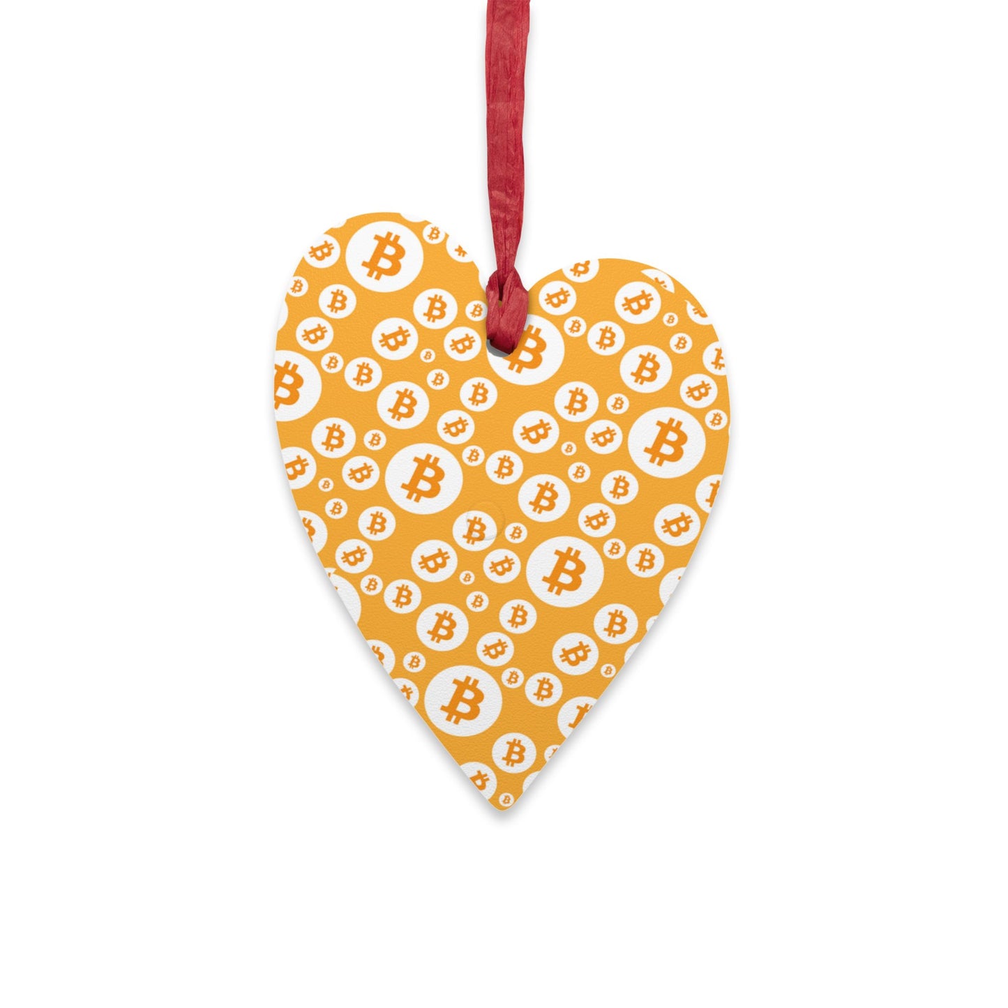 Bitcoin Polkadot Wooden Ornament